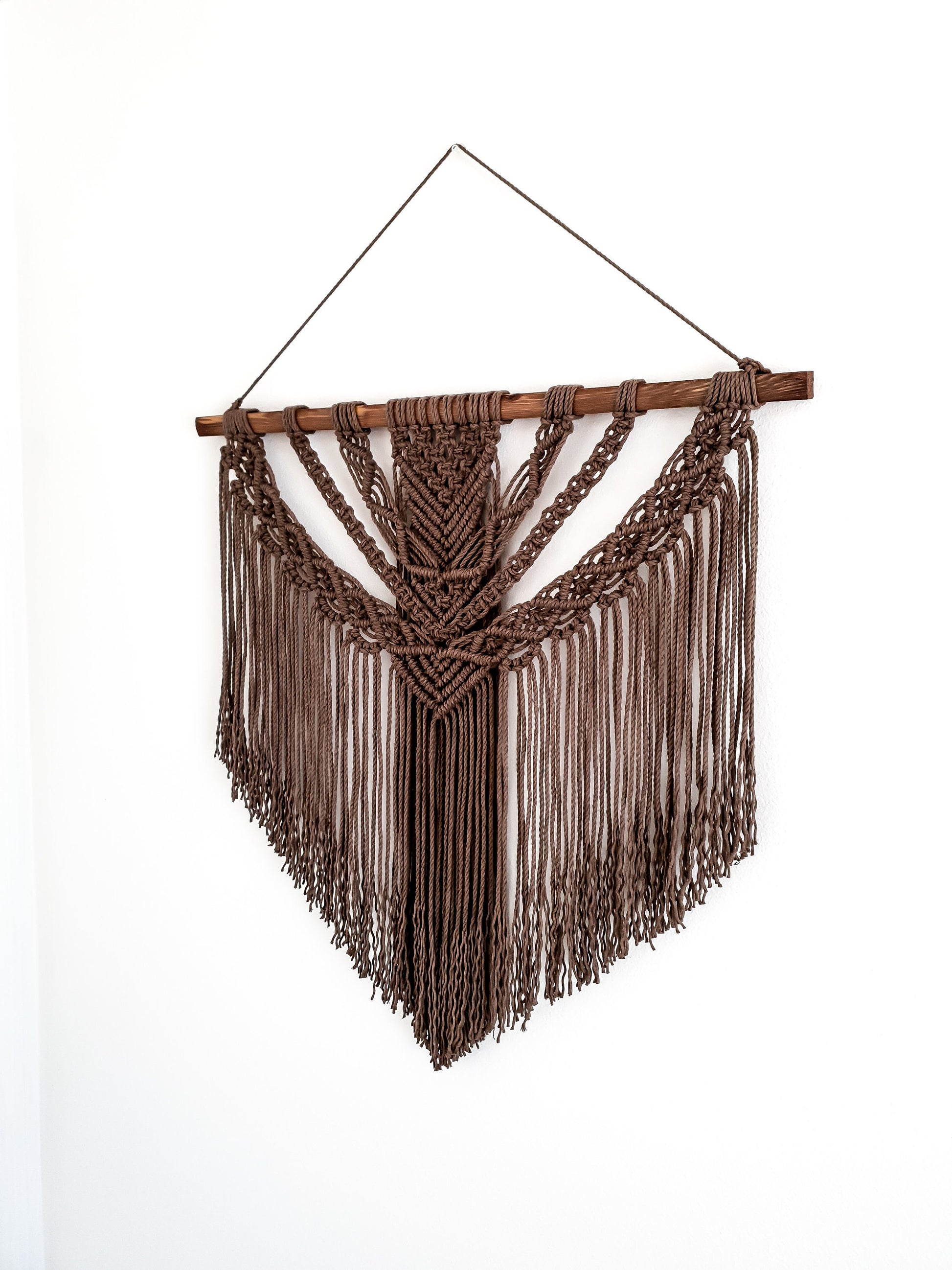 Large Macrame Wall Hanging, Macrame Wall Art, Woven Wall Hanging, Boho Wall Decor, Wall Tapestry, Macrame, Brown Macrame, Minimalist