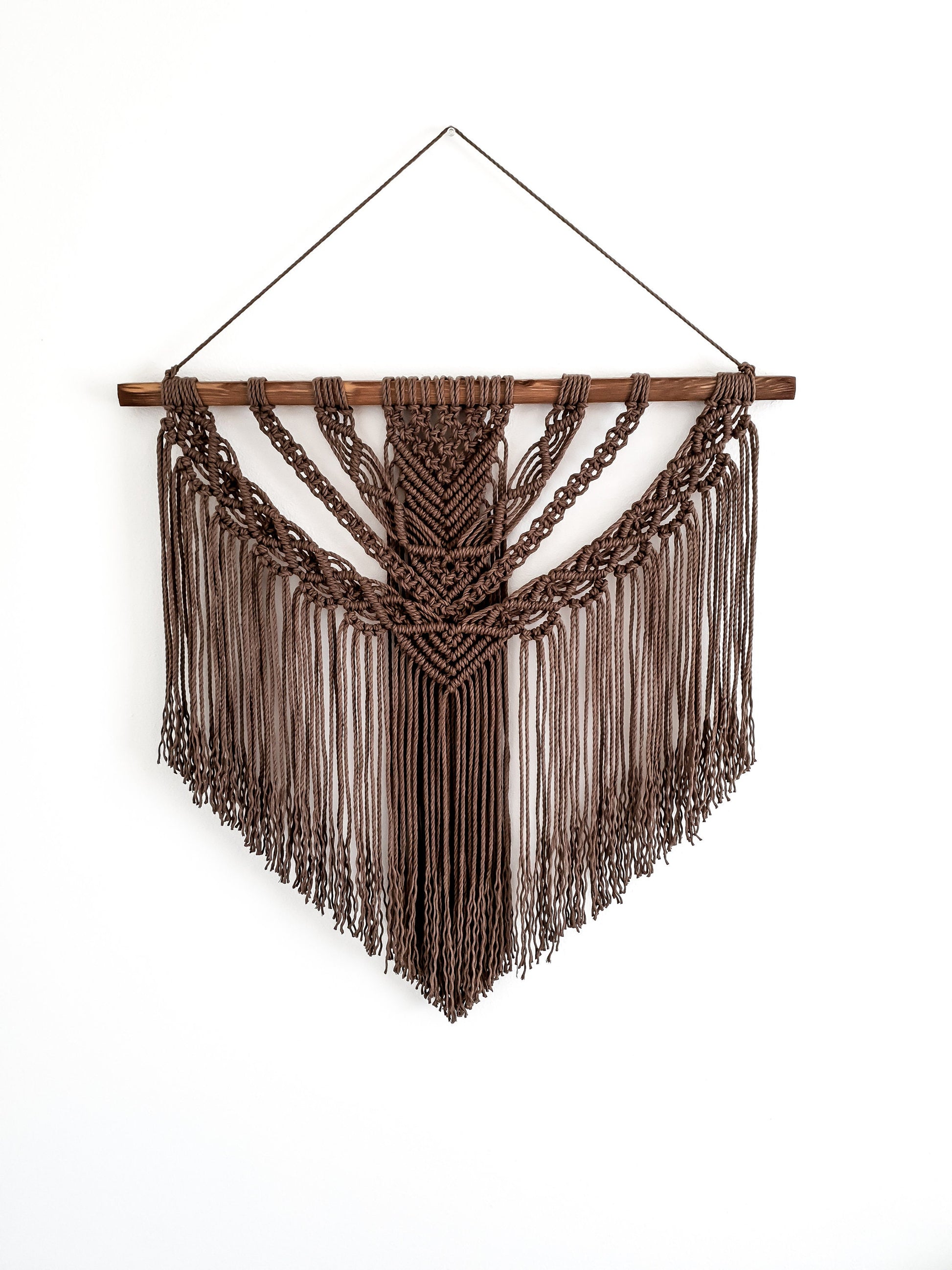 Large Macrame Wall Hanging, Macrame Wall Art, Woven Wall Hanging, Boho Wall Decor, Wall Tapestry, Macrame, Brown Macrame, Minimalist