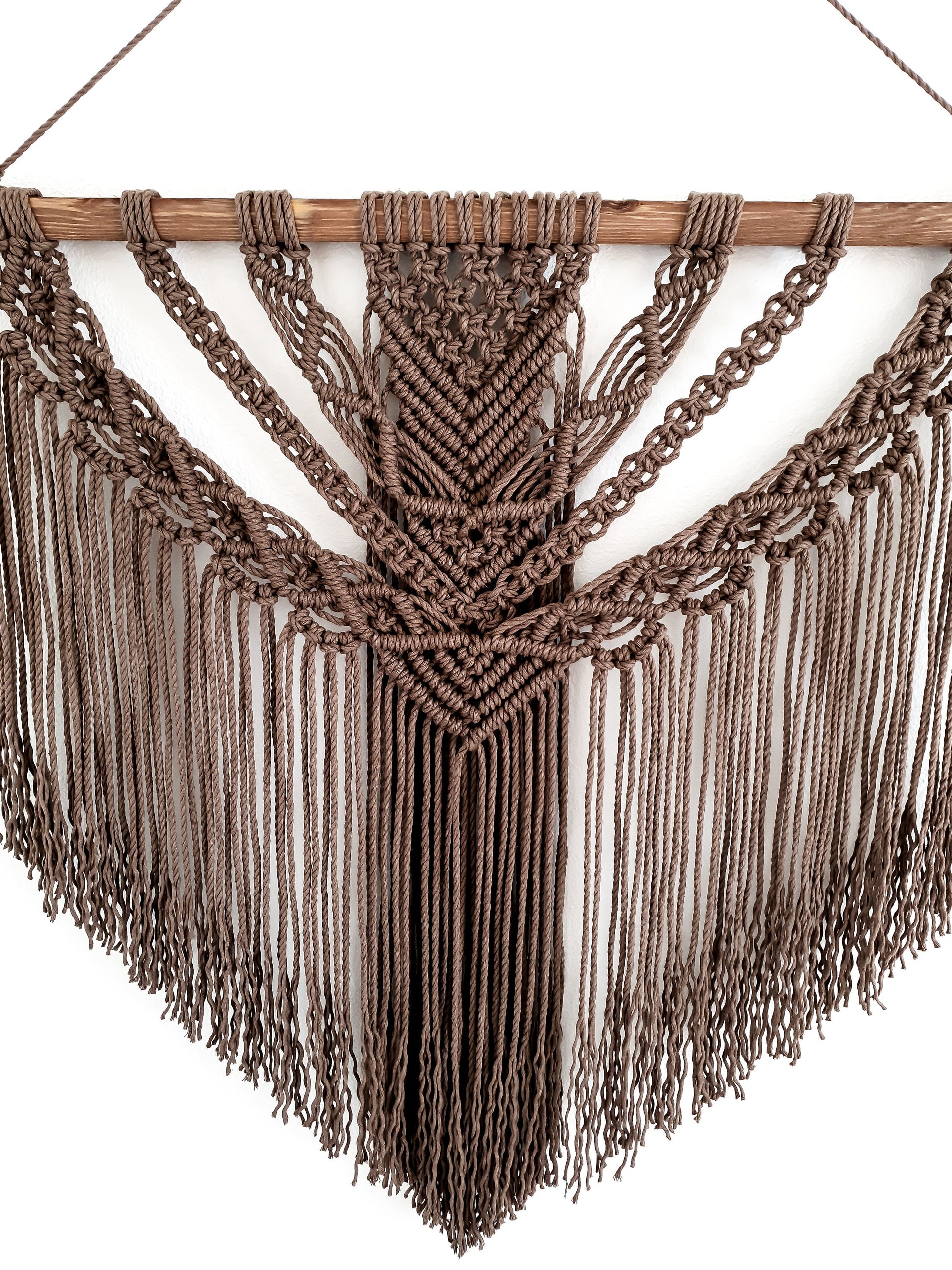 Large Macrame Wall Hanging, Macrame Wall Art, Woven Wall Hanging, Boho Wall Decor, Wall Tapestry, Macrame, Brown Macrame, Minimalist