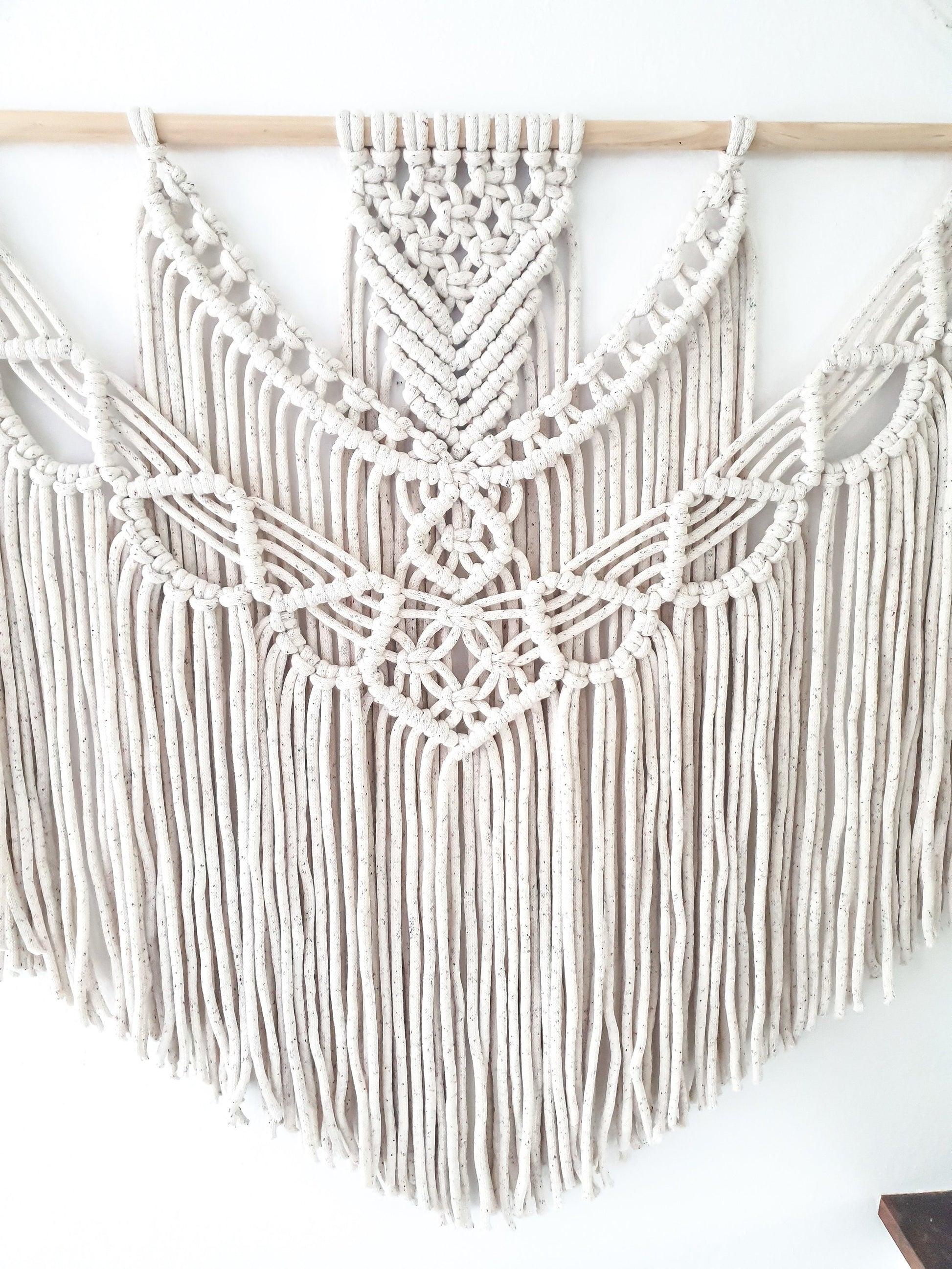 Extra Large Handmade Macrame Wall Hanging // Handmade in United States // 3 Feet Wide and 3 Feet Long