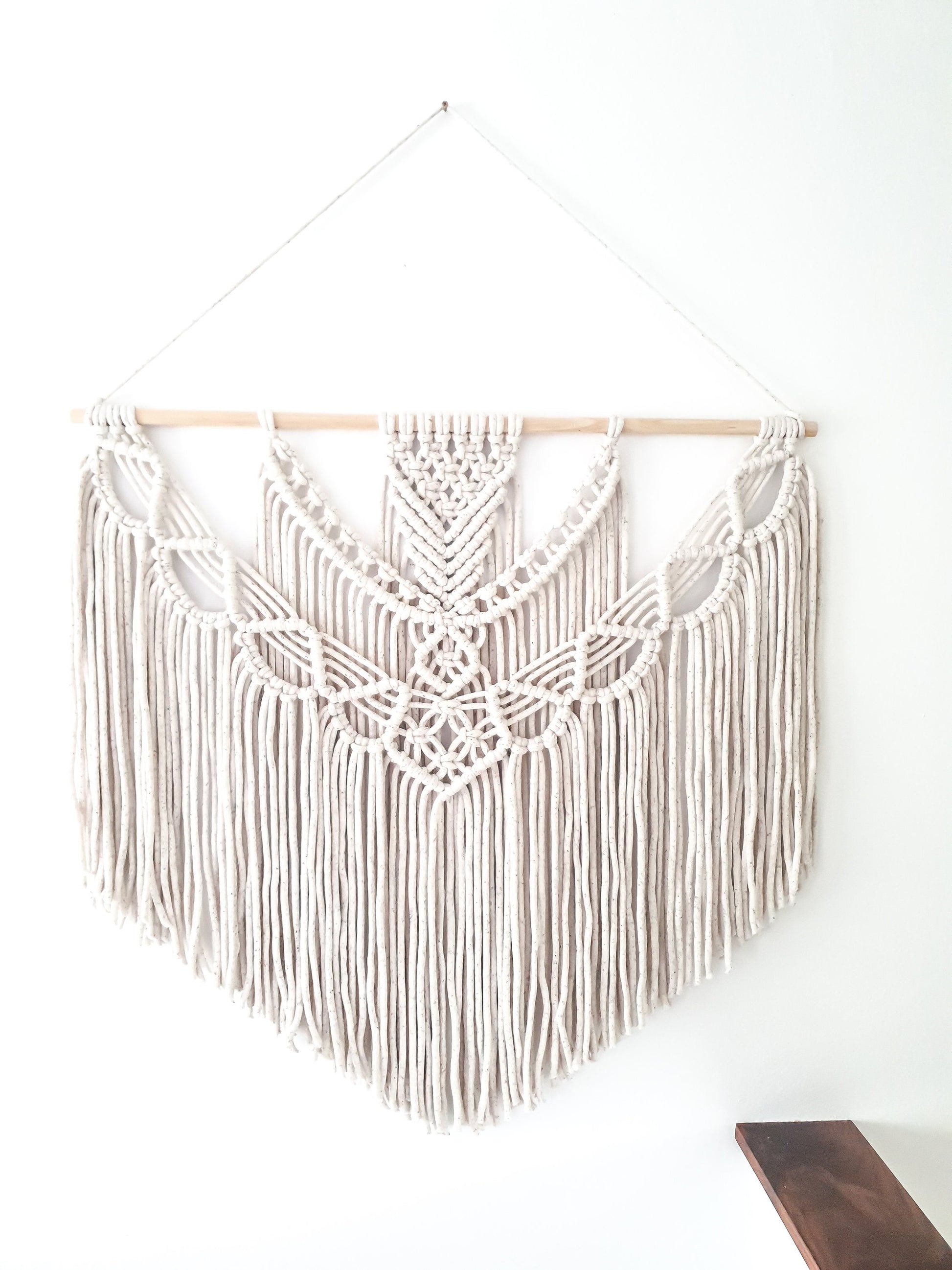 Extra Large Handmade Macrame Wall Hanging // Handmade in United States // 3 Feet Wide and 3 Feet Long