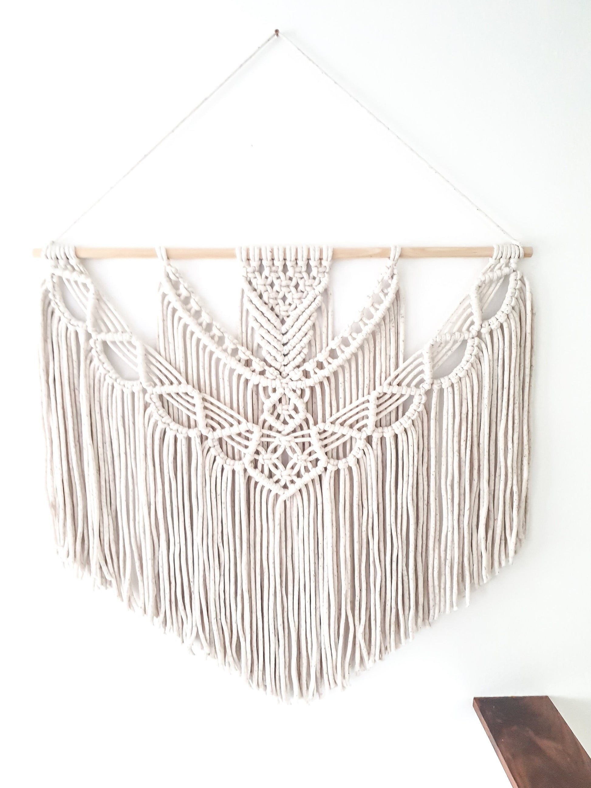 Extra Large Handmade Macrame Wall Hanging // Handmade in United States // 3 Feet Wide and 3 Feet Long