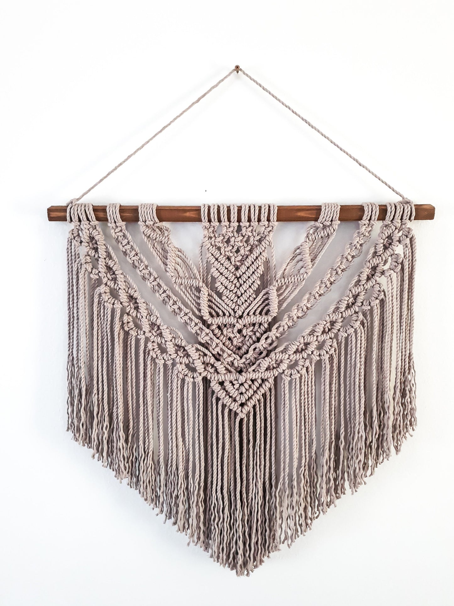 Large Macrame Wall Hanging, Macrame Wall Art, Woven Wall Hanging, Boho Wall Decor, Wall Tapestry, Macrame, Light Brown, Minimalist