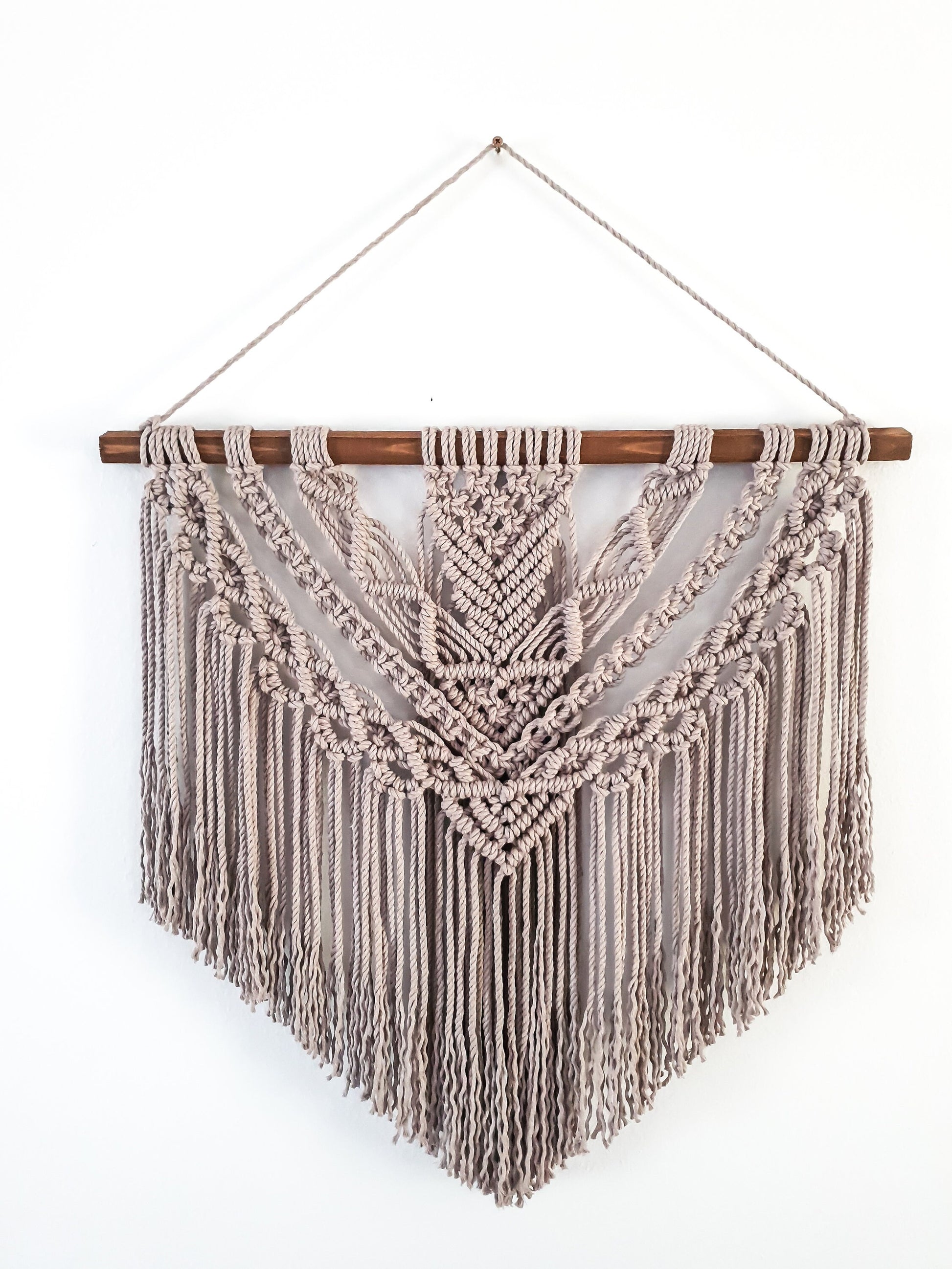 Large Macrame Wall Hanging, Macrame Wall Art, Woven Wall Hanging, Boho Wall Decor, Wall Tapestry, Macrame, Light Brown, Minimalist