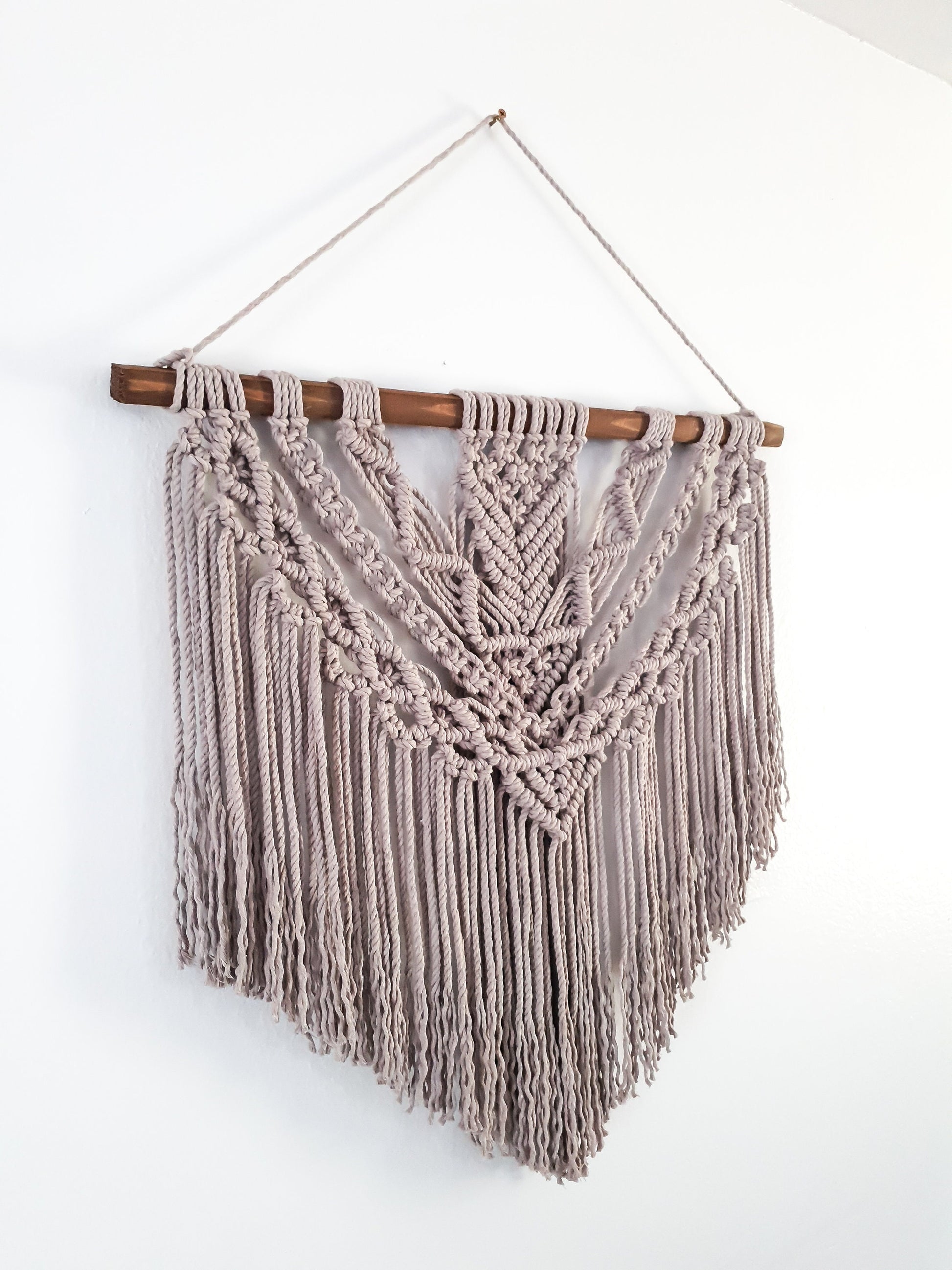 Large Macrame Wall Hanging, Macrame Wall Art, Woven Wall Hanging, Boho Wall Decor, Wall Tapestry, Macrame, Light Brown, Minimalist