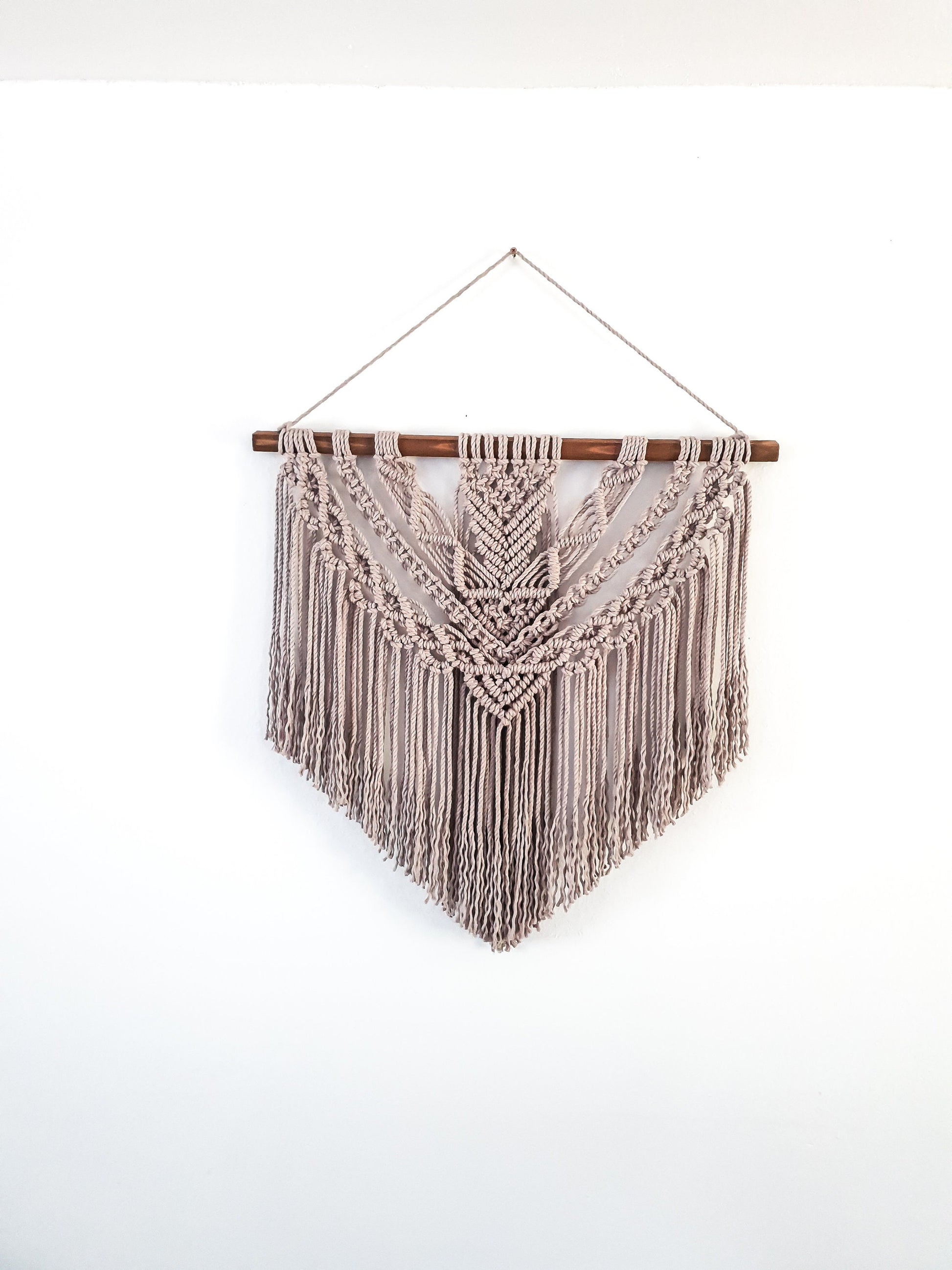 Large Macrame Wall Hanging, Macrame Wall Art, Woven Wall Hanging, Boho Wall Decor, Wall Tapestry, Macrame, Light Brown, Minimalist