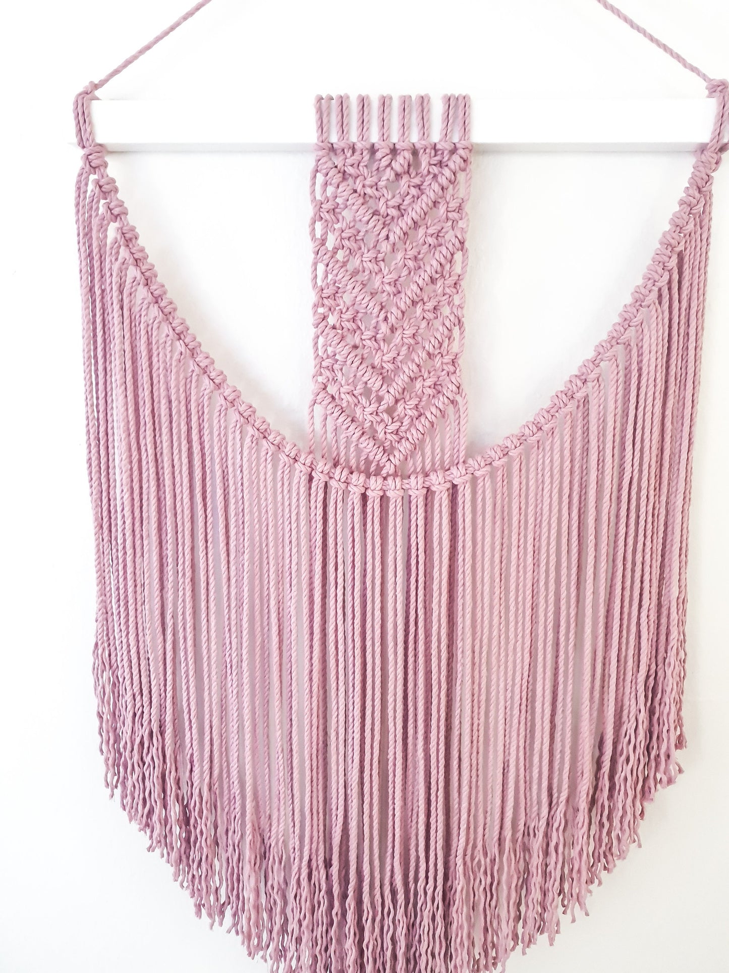 Handmade Pink Macrame Wall Hanging / Bohemian Decor / Boho Macrame / Macrame Tapestry / Woven Wall Art / Cotton Rope