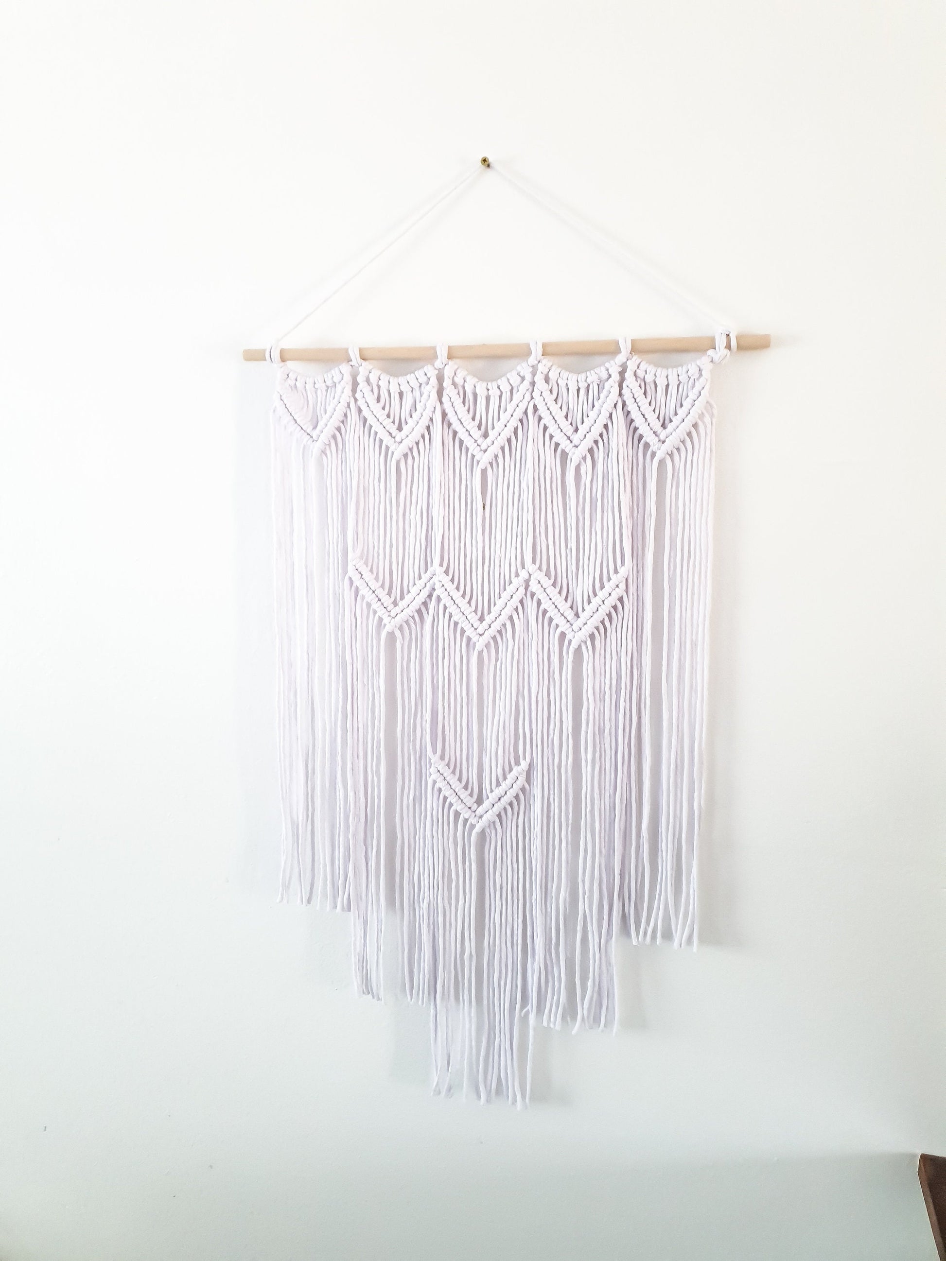 White Handmade Macrame Wall Hanging