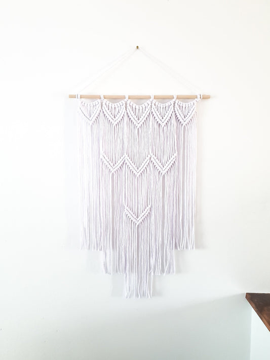 White Handmade Macrame Wall Hanging