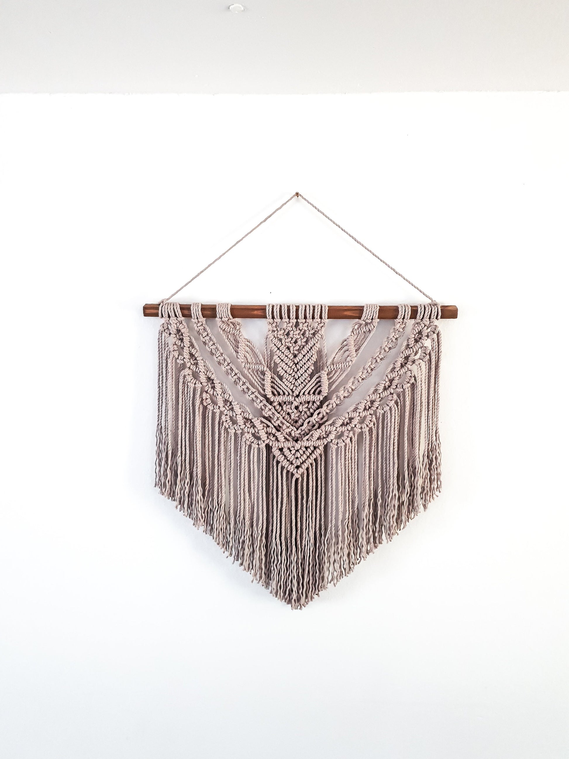Large Macrame Wall Hanging, Macrame Wall Art, Woven Wall Hanging, Boho Wall Decor, Wall Tapestry, Macrame, Light Brown, Minimalist