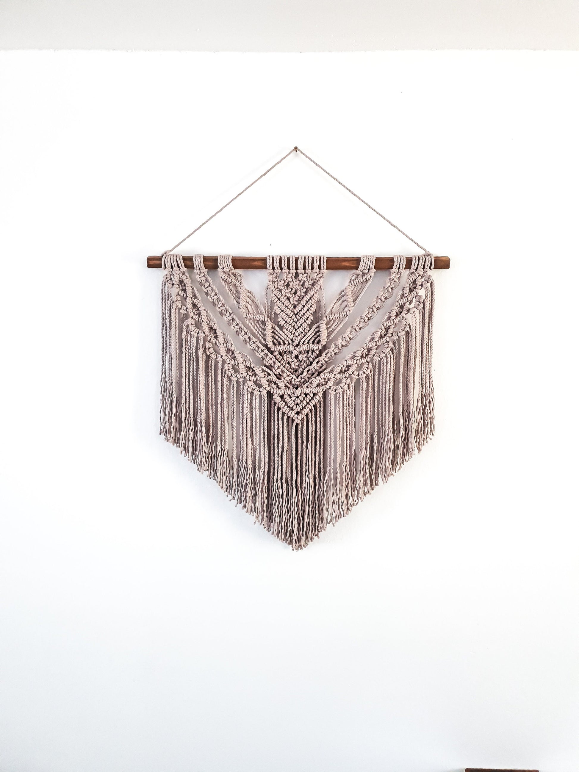 Large Macrame Wall Hanging, Macrame Wall Art, Woven Wall Hanging, Boho Wall Decor, Wall Tapestry, Macrame, Light Brown, Minimalist