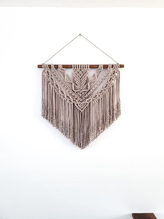 Large Macrame Wall Hanging, Macrame Wall Art, Woven Wall Hanging, Boho Wall Decor, Wall Tapestry, Macrame, Light Brown, Minimalist