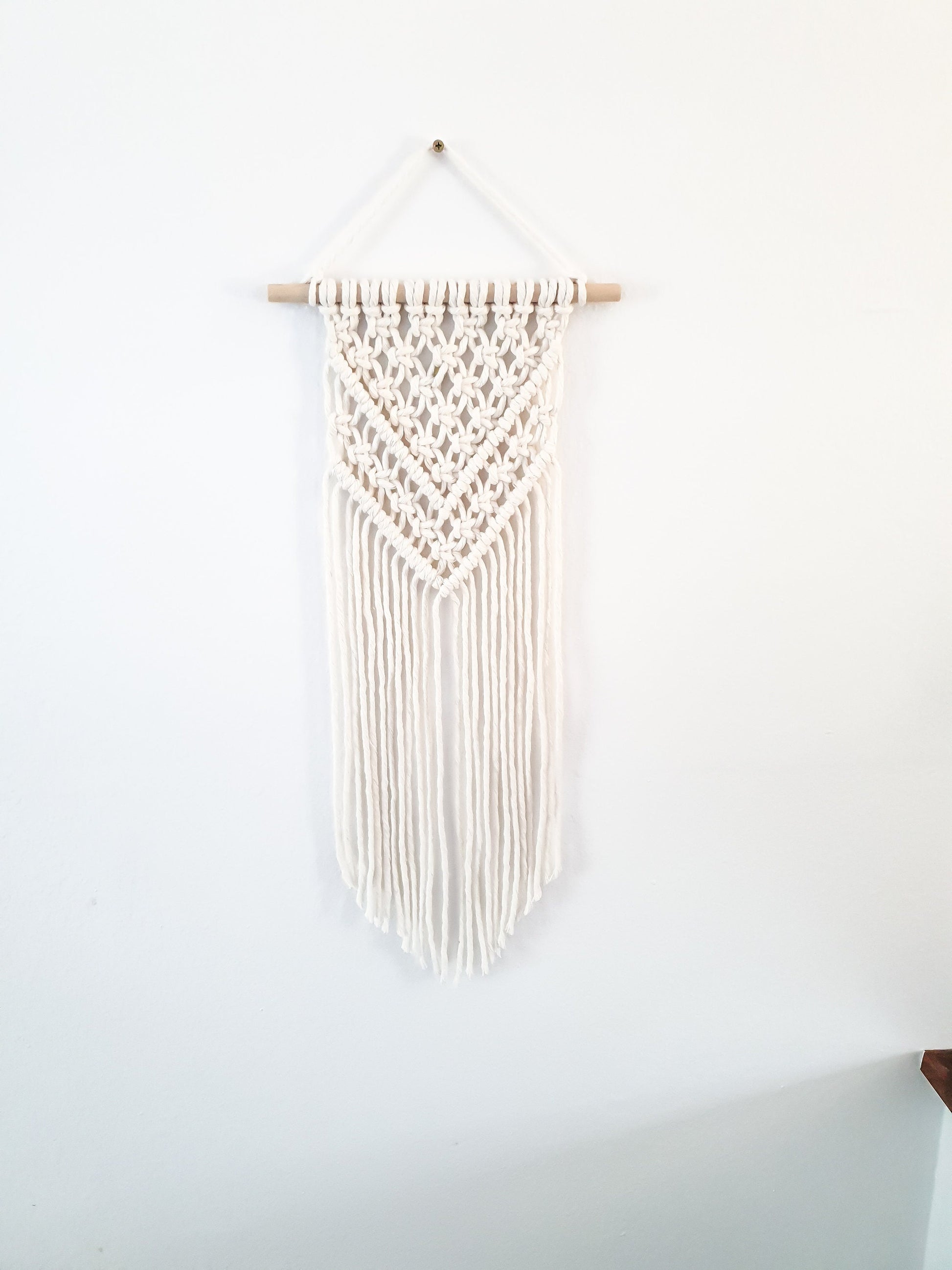 Small Handmade Macrame Wall Hanging Available in Many Colors, Handmade in the United States, Wall Tapestry, Small Macrame, Small Wall Art