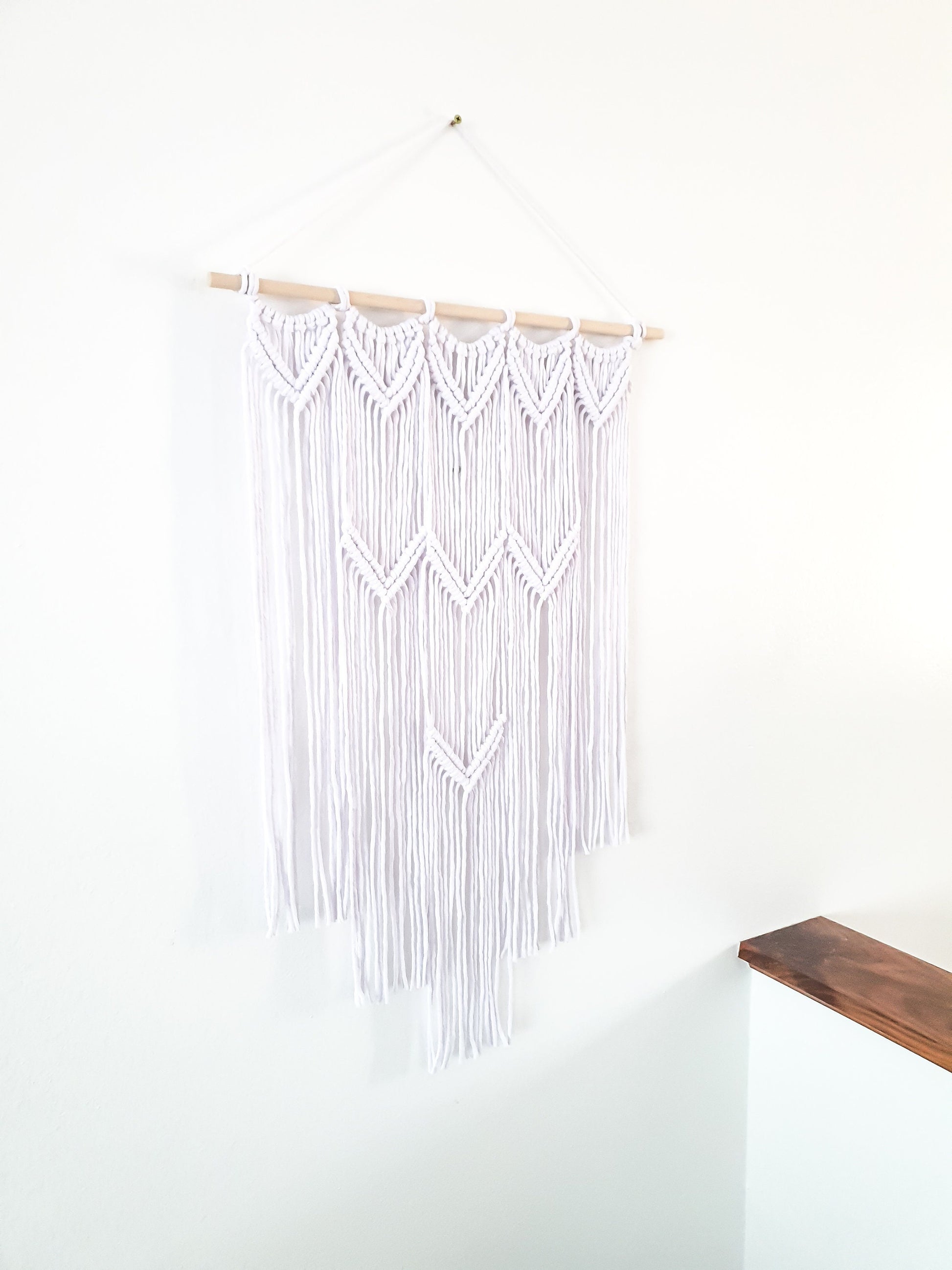 White Handmade Macrame Wall Hanging