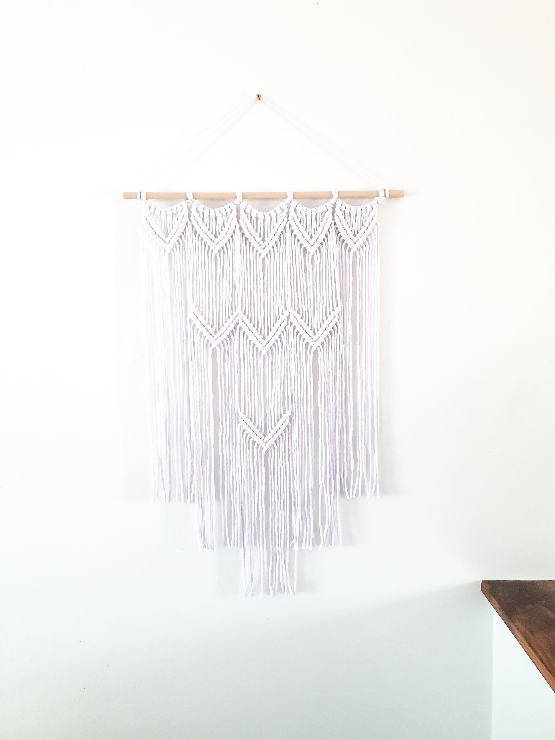 White Handmade Macrame Wall Hanging