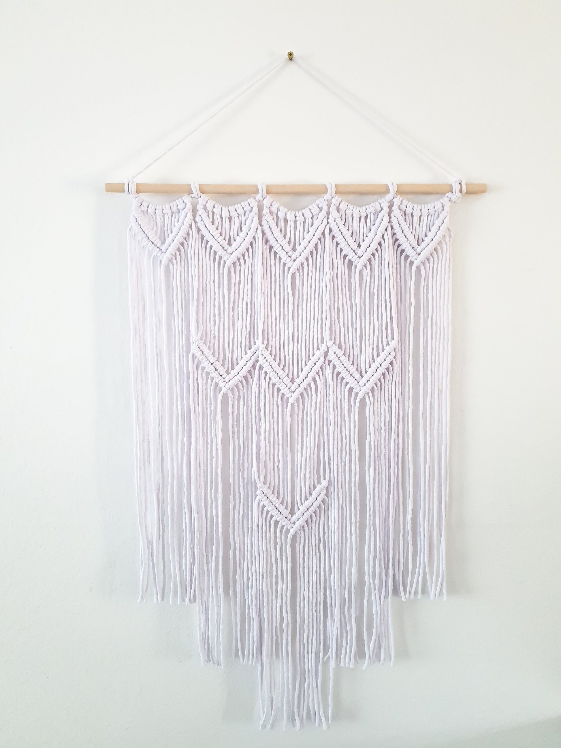 White Handmade Macrame Wall Hanging