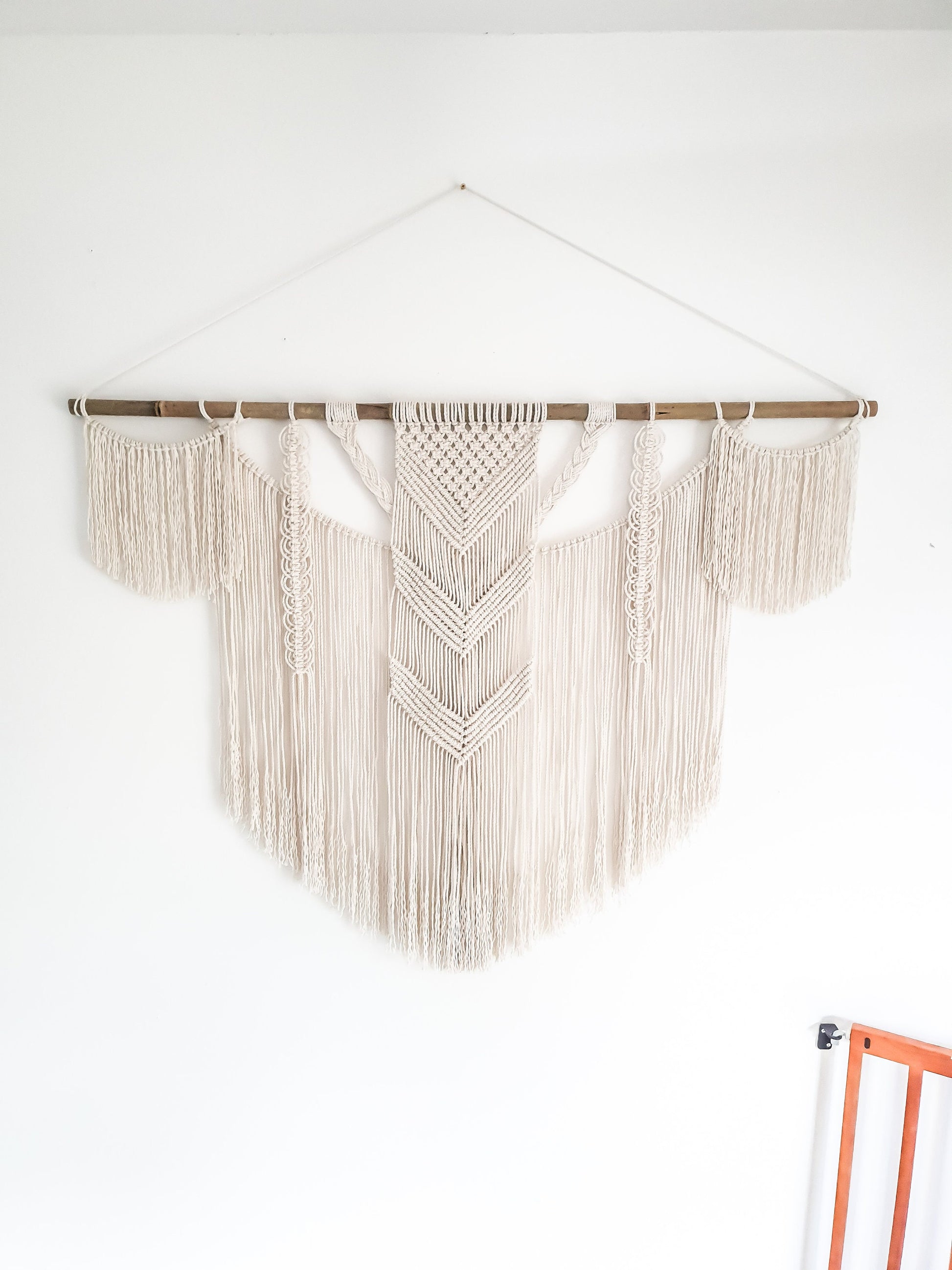 Large Handmade Macrame Wall Hanging Boho Decor for Home Decoration, bedroom, baby room, nursery, housewarming, home gift & Bohemian Decor