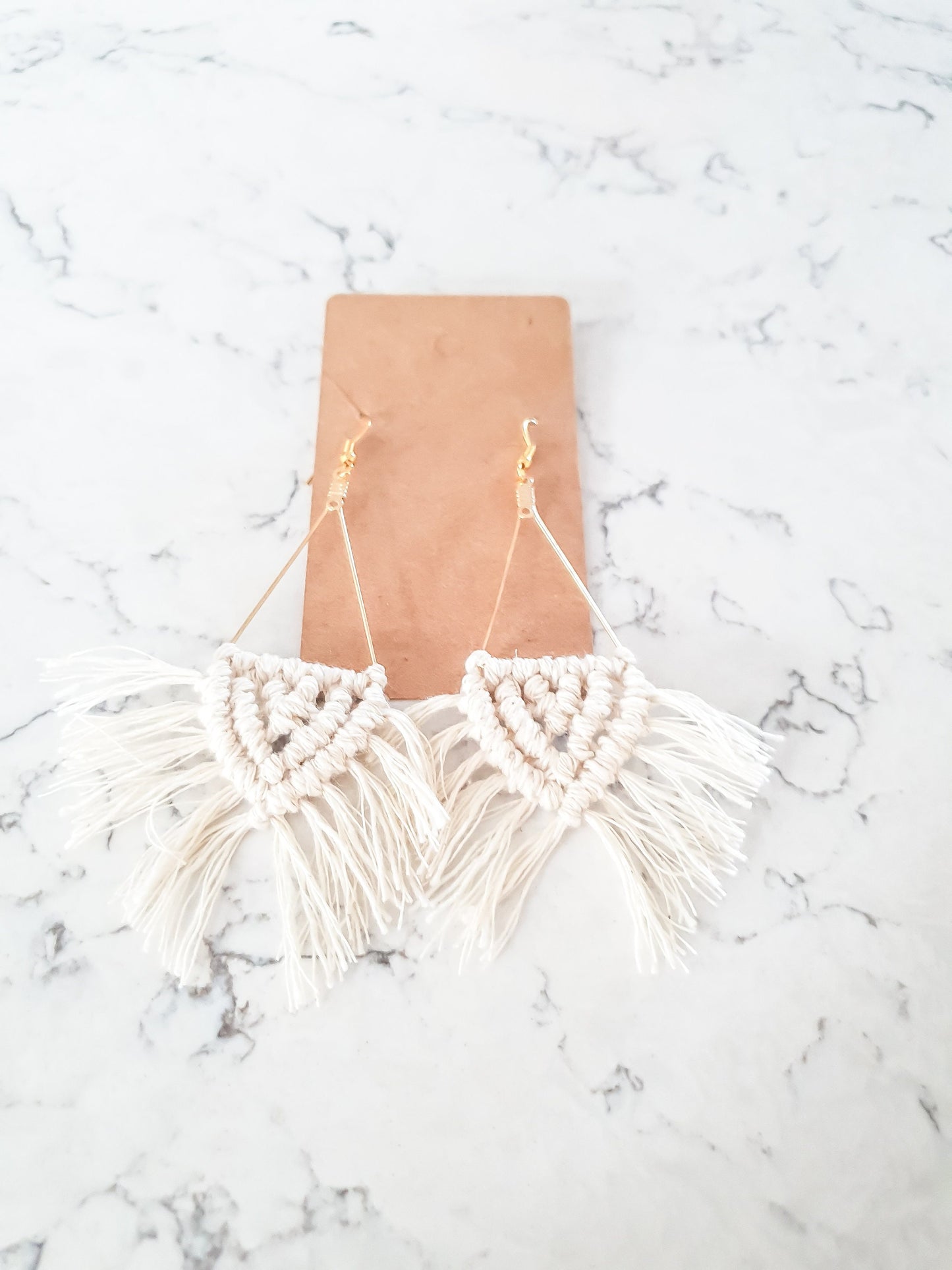 Triangle Macrame Earrings, Macrame Earrings, Boho Earrings, Bridesmaid Gift