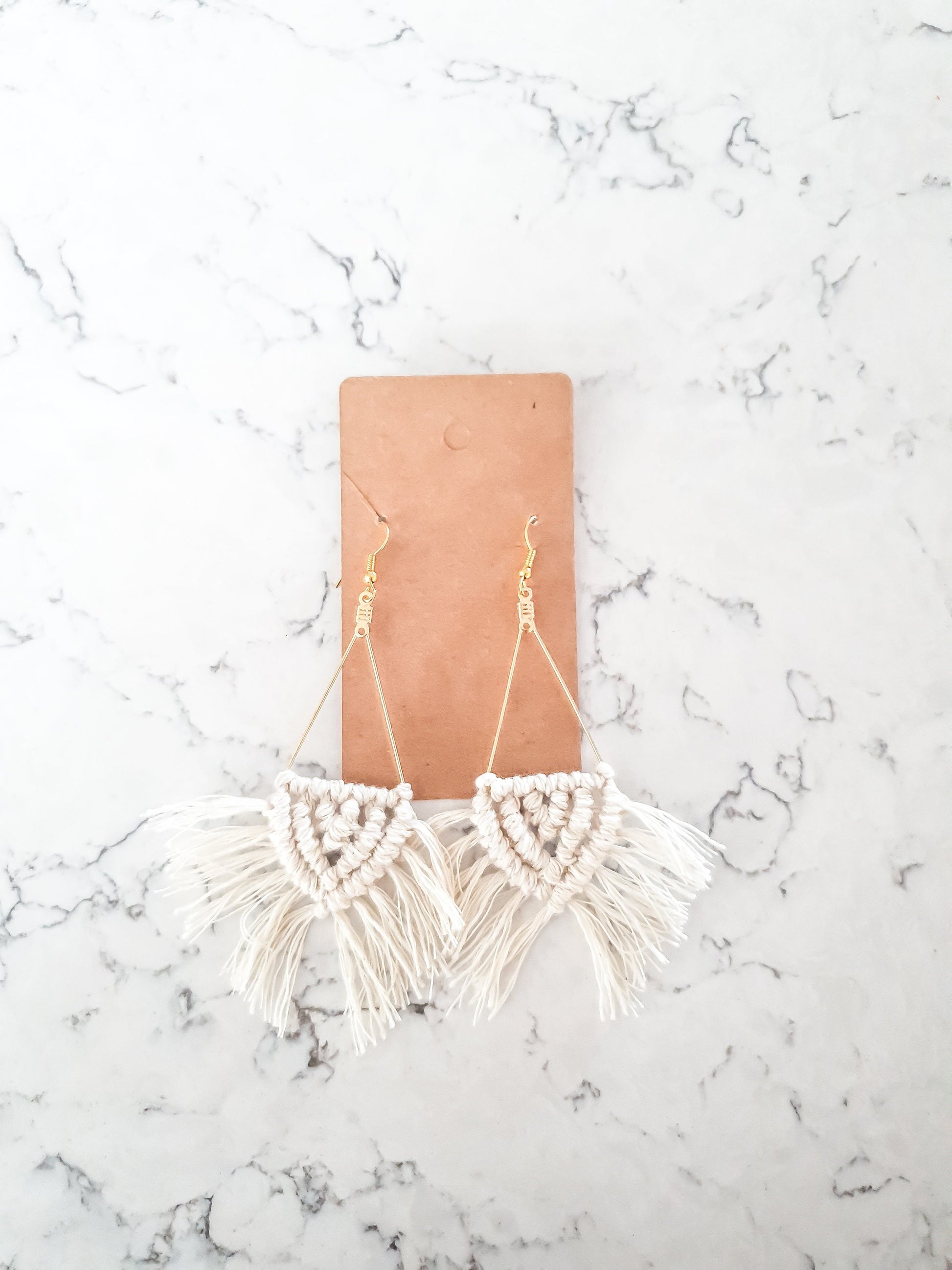 Triangle Macrame Earrings, Macrame Earrings, Boho Earrings, Bridesmaid Gift