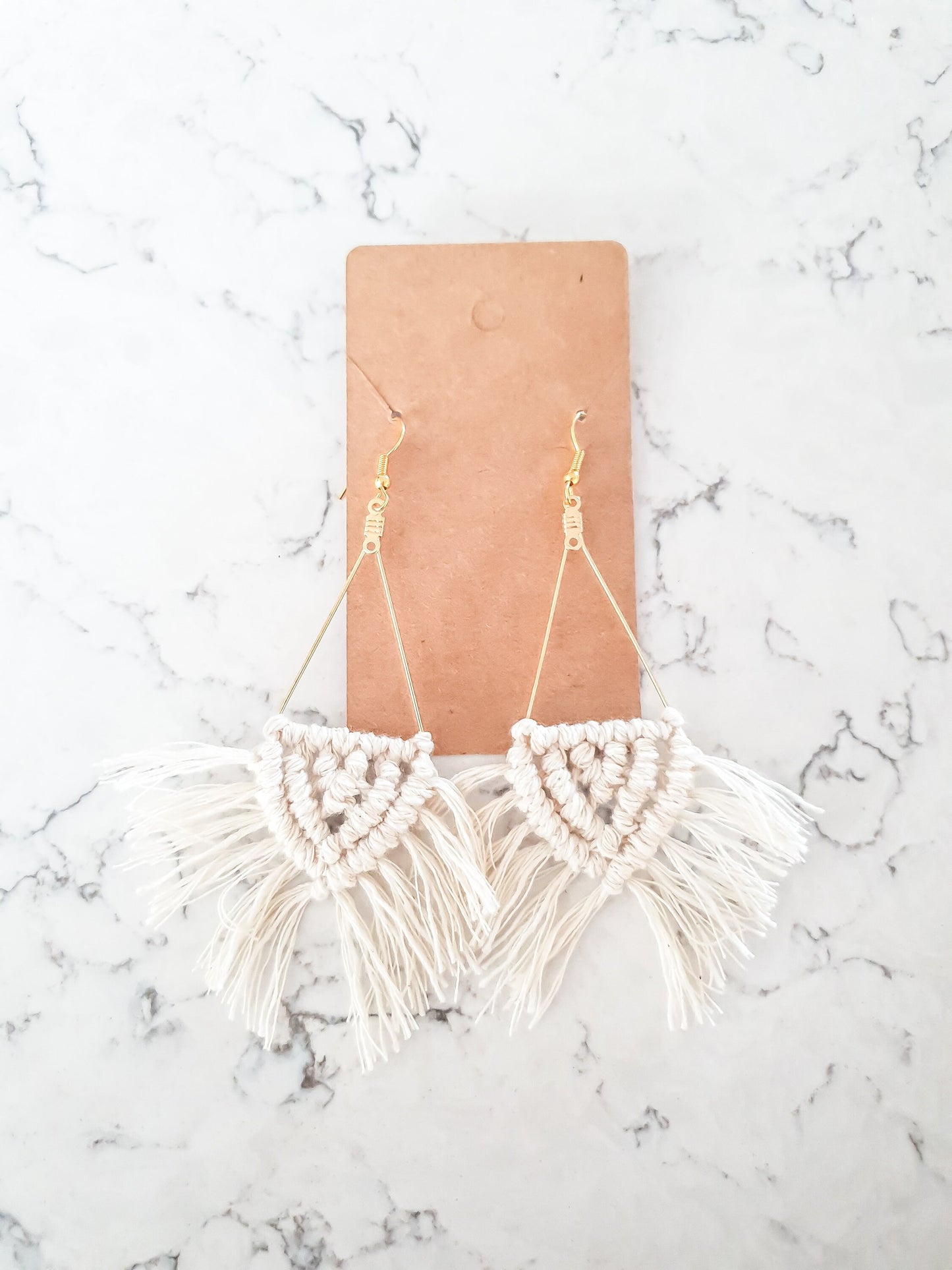 Triangle Macrame Earrings, Macrame Earrings, Boho Earrings, Bridesmaid Gift