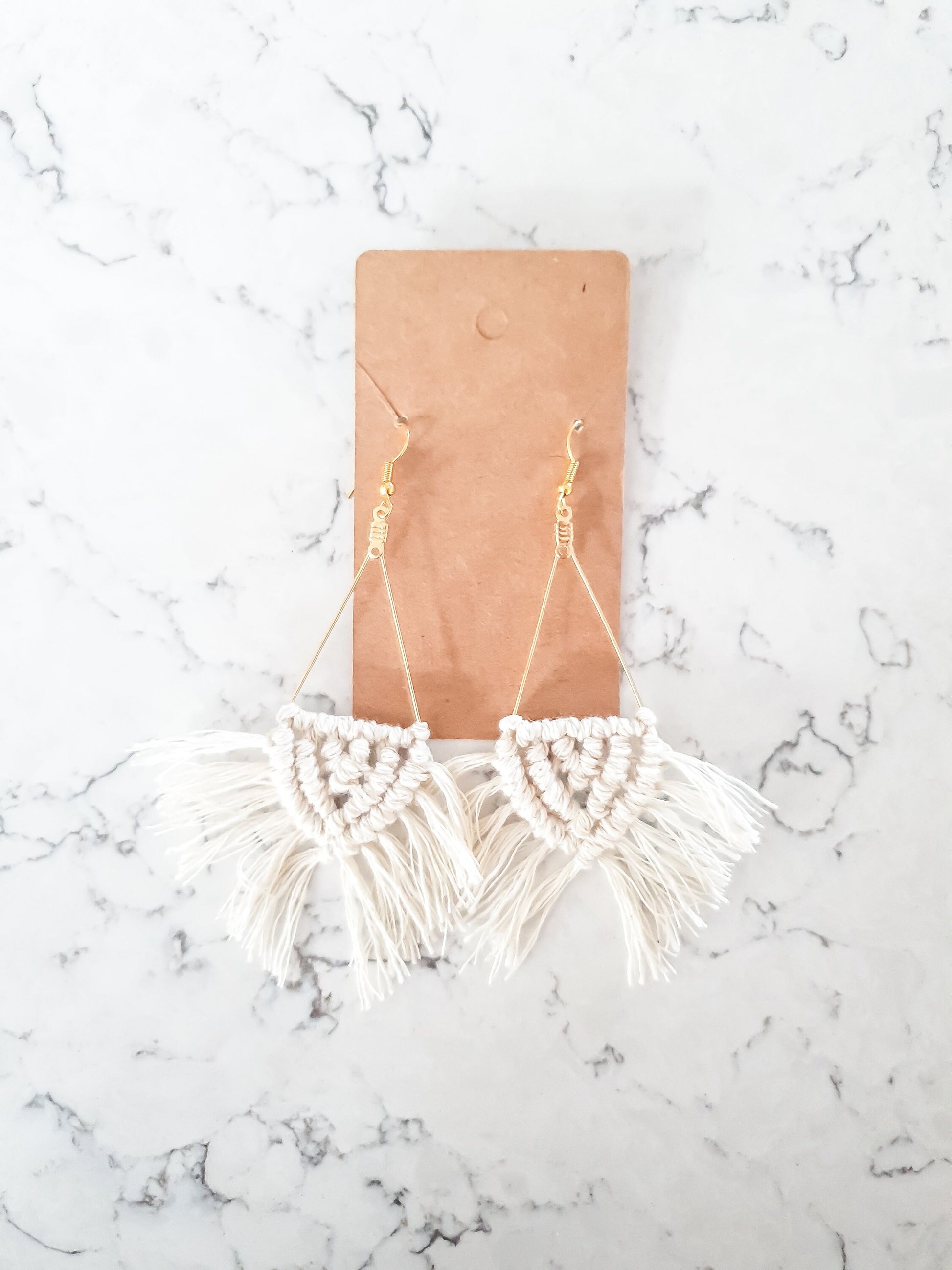 Triangle Macrame Earrings, Macrame Earrings, Boho Earrings, Bridesmaid Gift