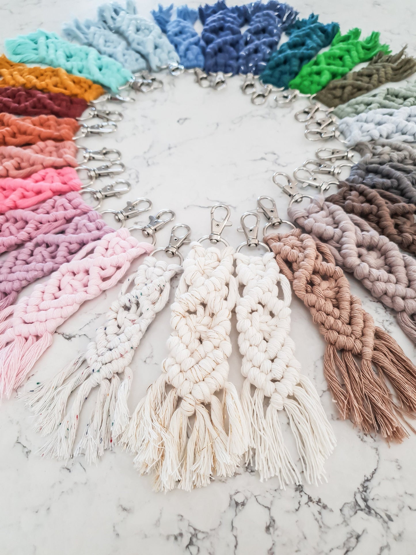 Small Macrame Keychain // Small Boho Keychain // Macrame Keychain // Keychain