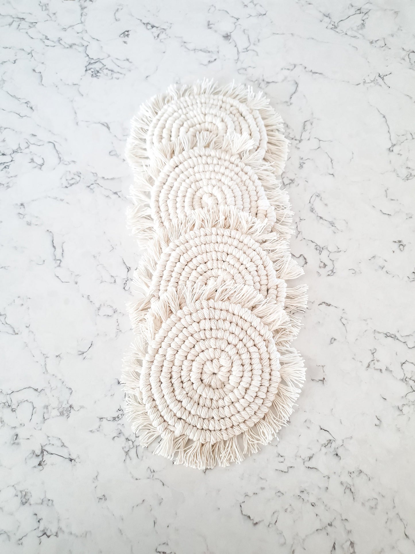 Macrame Coaster, Beige Coaster, Boho Coaster, Boho Kitchen Accessories