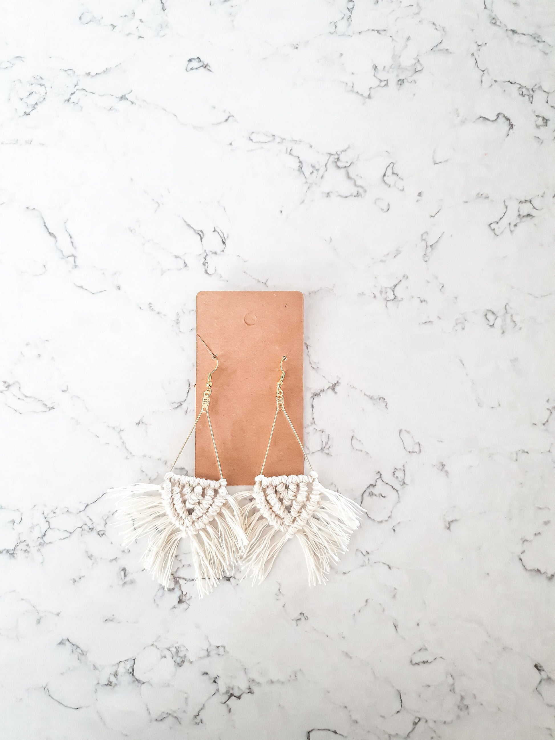 Triangle Macrame Earrings, Macrame Earrings, Boho Earrings, Bridesmaid Gift