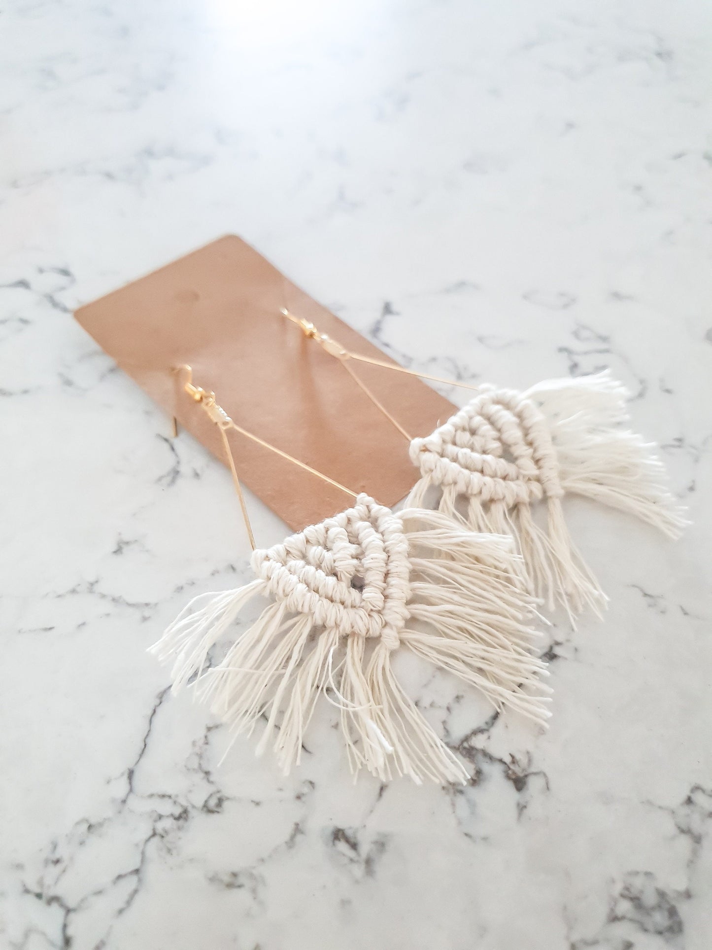 Triangle Macrame Earrings, Macrame Earrings, Boho Earrings, Bridesmaid Gift