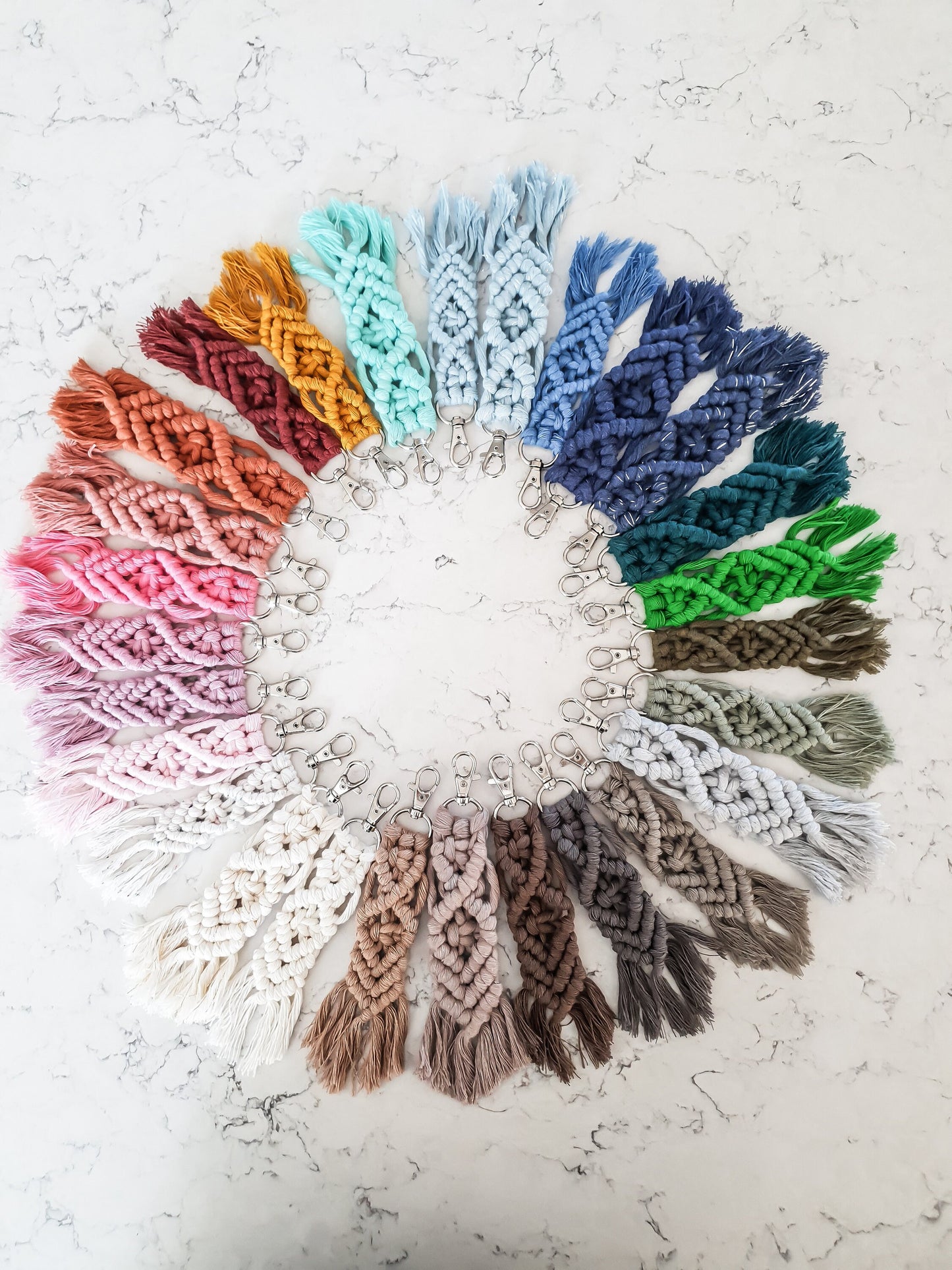 Small Macrame Keychain // Small Boho Keychain // Macrame Keychain // Keychain