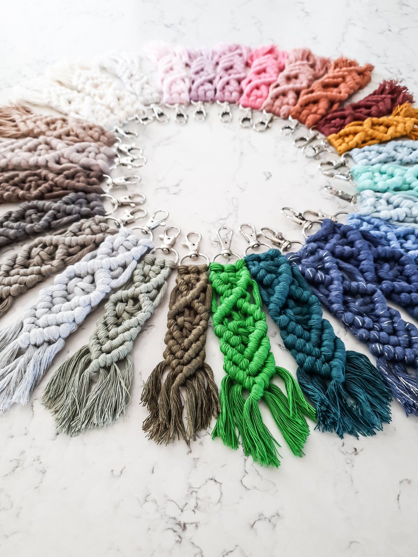Small Macrame Keychain // Small Boho Keychain // Macrame Keychain // Keychain