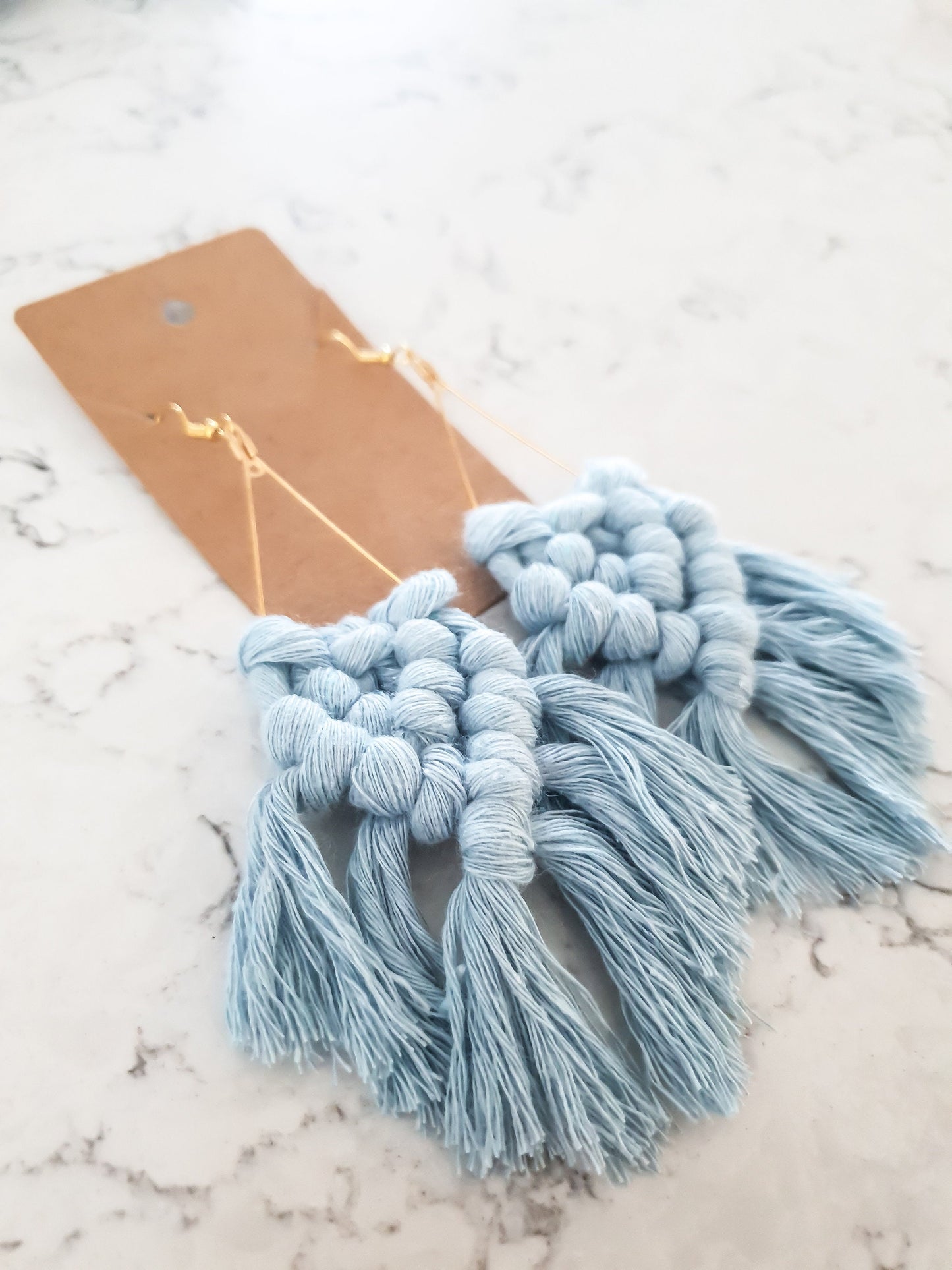 Triangle Macrame Earrings, Macrame Earrings, Boho Earrings, Bridesmaid Gift