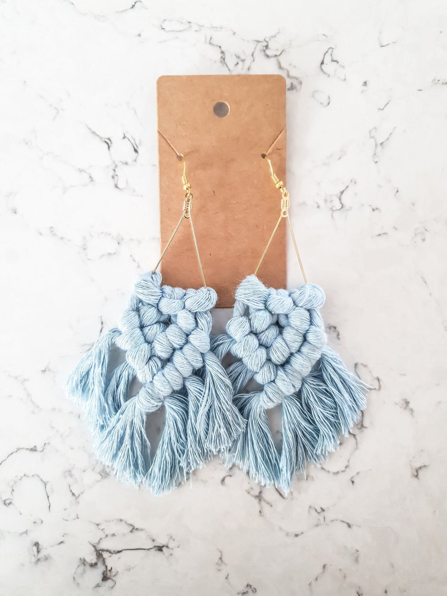 Triangle Macrame Earrings, Macrame Earrings, Boho Earrings, Bridesmaid Gift