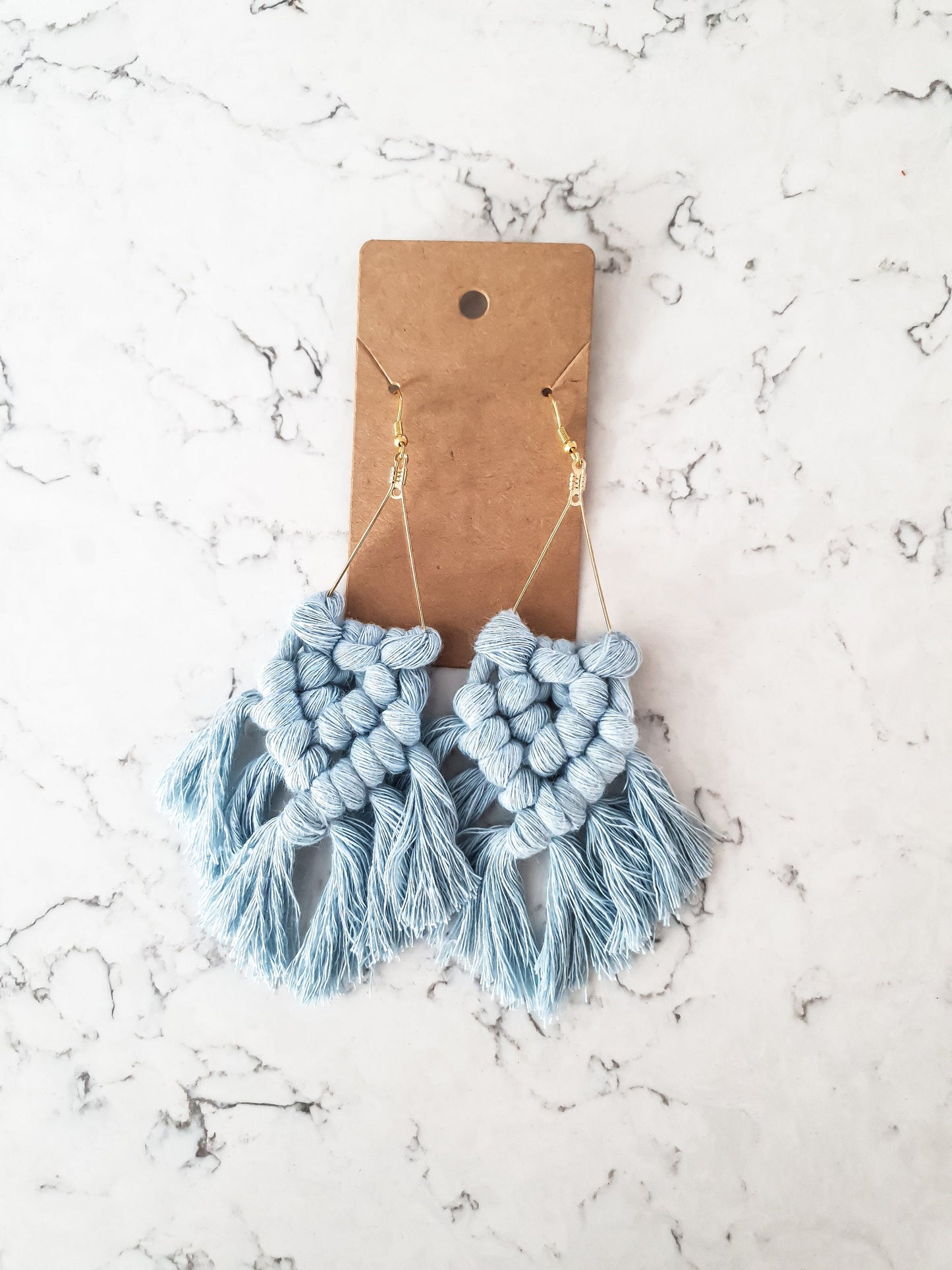 Triangle Macrame Earrings, Macrame Earrings, Boho Earrings, Bridesmaid Gift