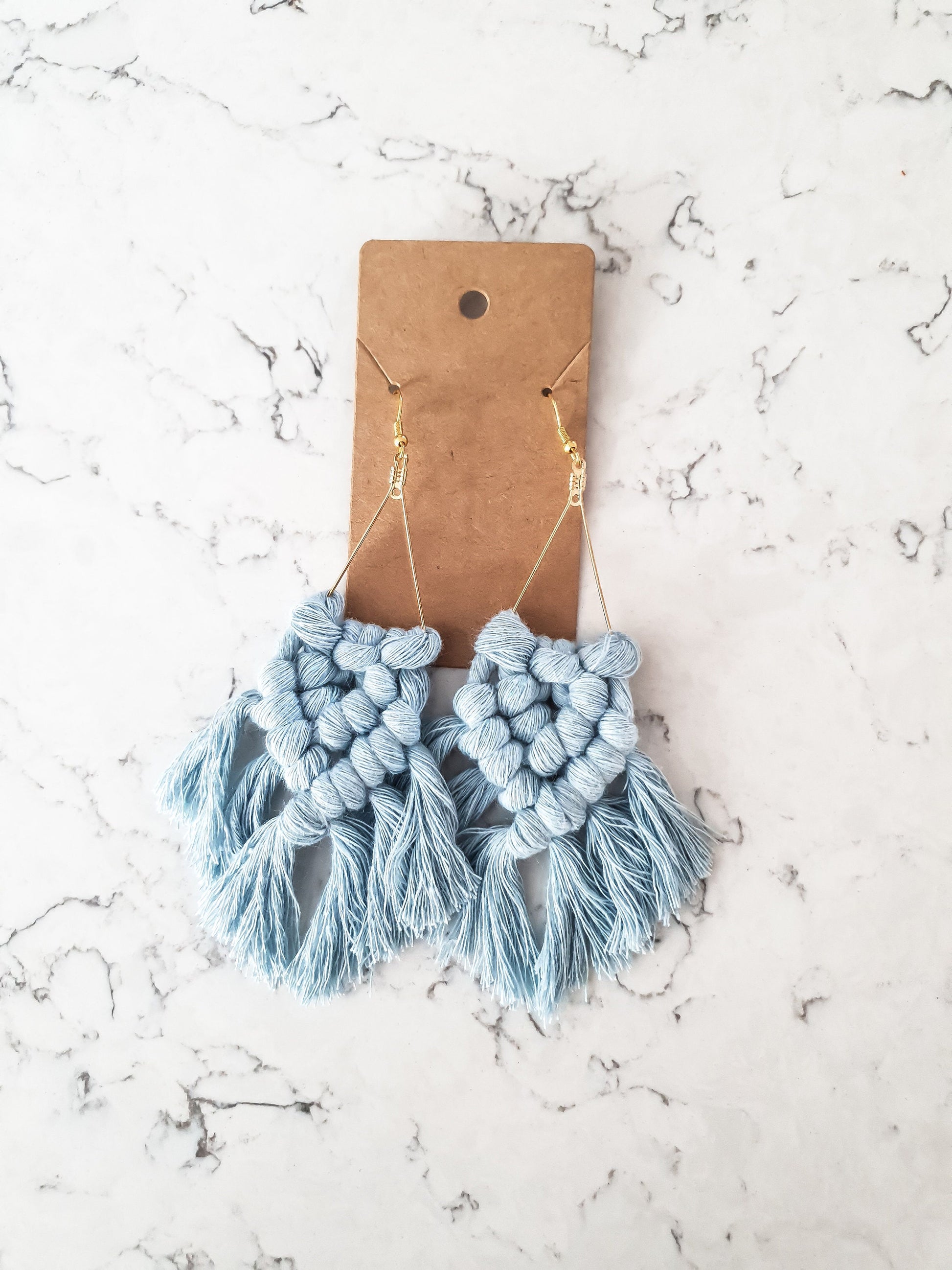 Triangle Macrame Earrings, Macrame Earrings, Boho Earrings, Bridesmaid Gift
