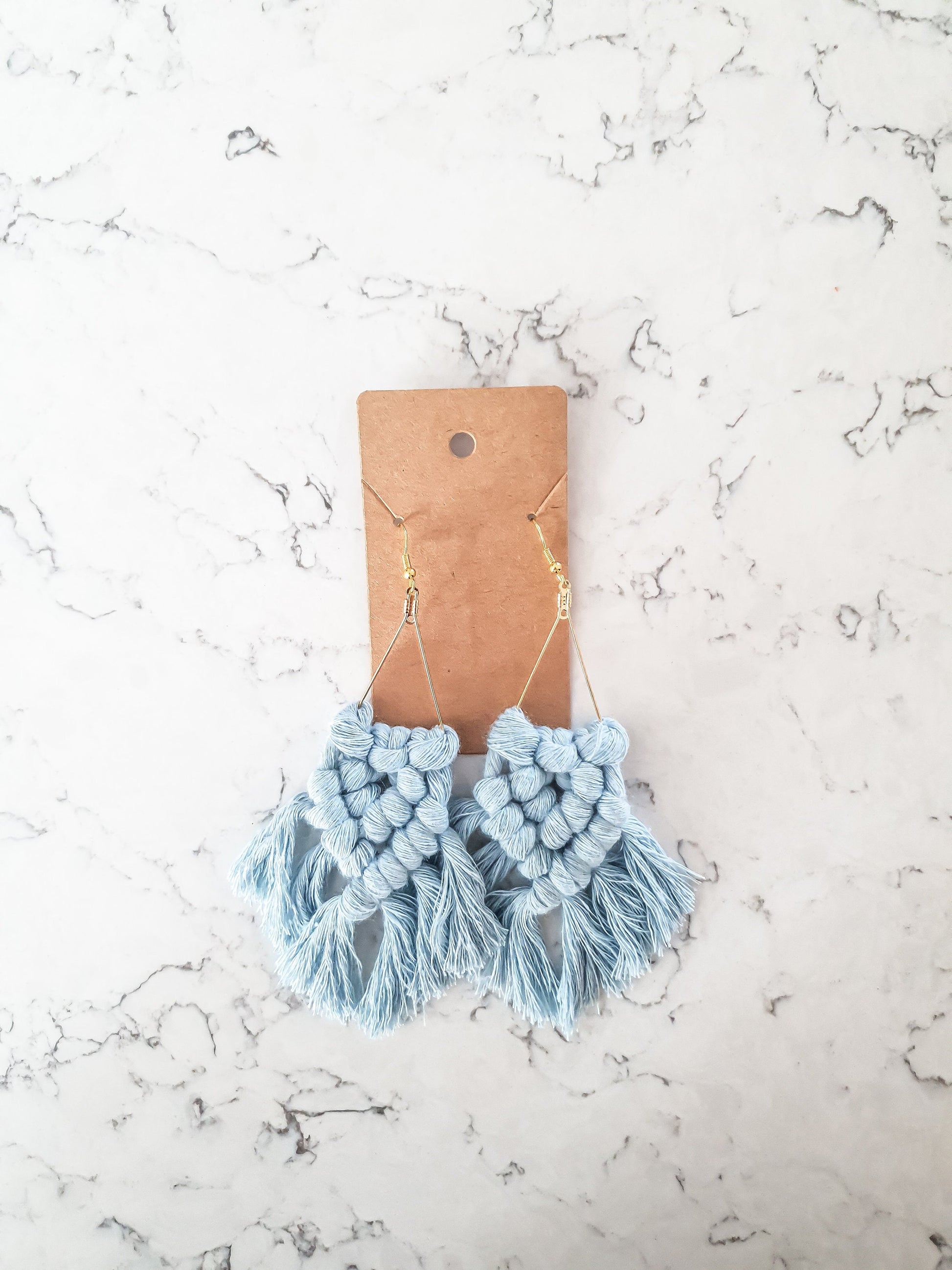 Triangle Macrame Earrings, Macrame Earrings, Boho Earrings, Bridesmaid Gift
