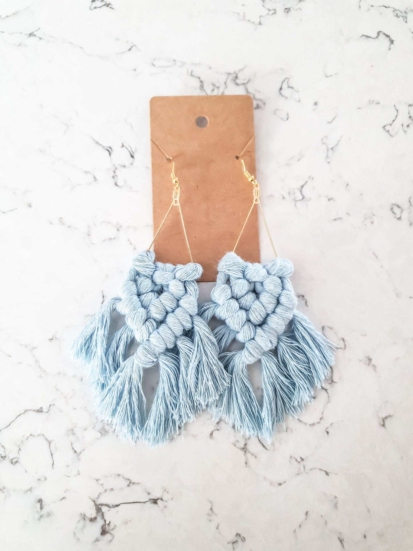 Triangle Macrame Earrings, Macrame Earrings, Boho Earrings, Bridesmaid Gift