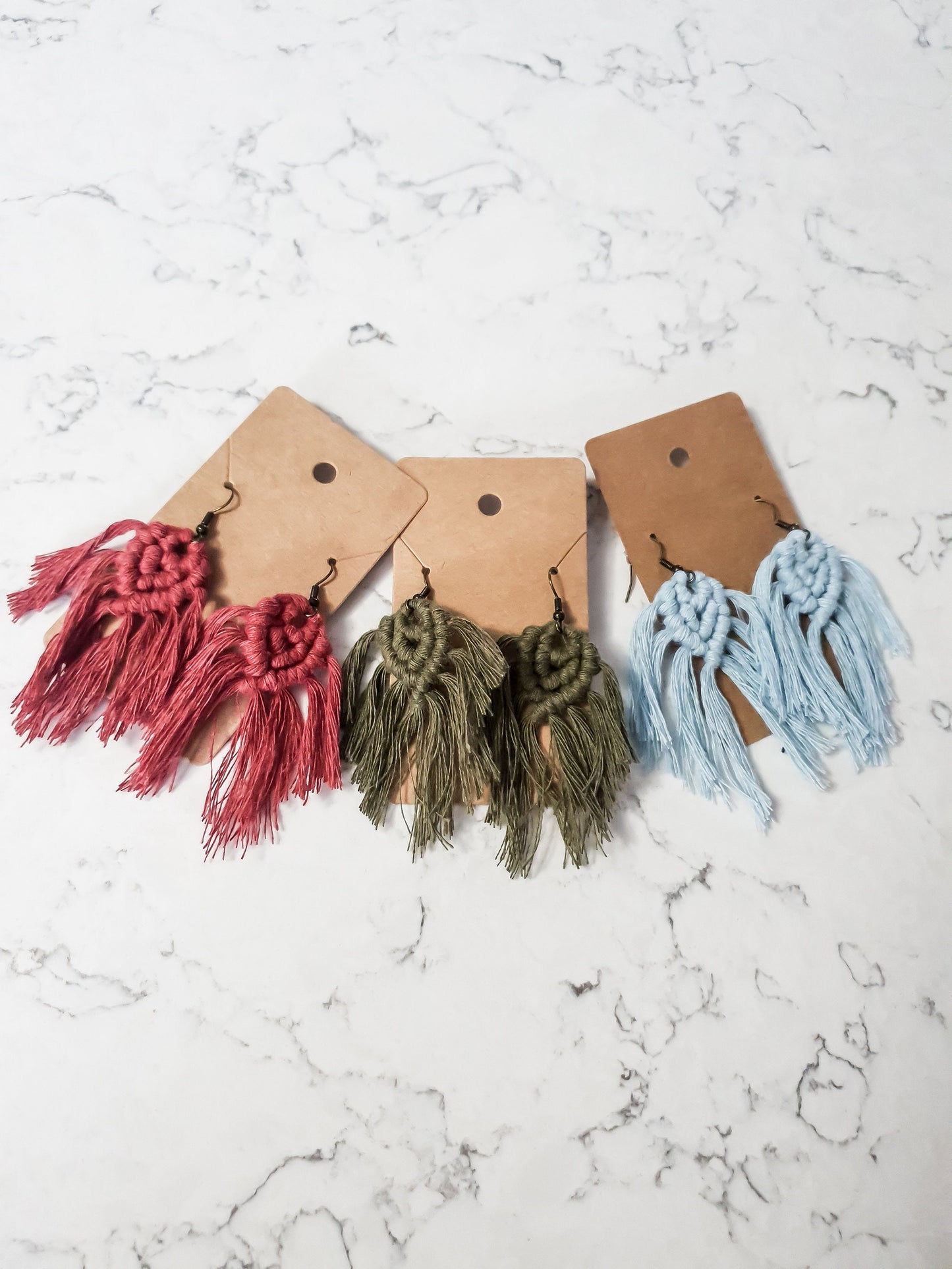 Macrame Earrings, Boho Earrings, Multiple Colors Available, Bridesmaid Gift, Christmas gift