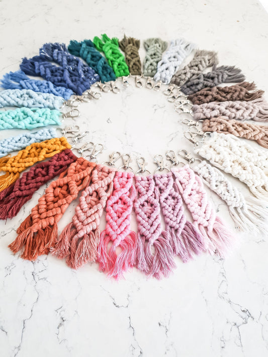 Small Macrame Keychain // Small Boho Keychain // Macrame Keychain // Keychain