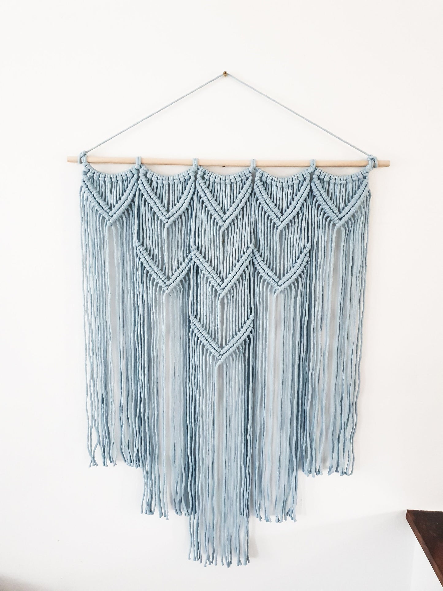 Large Macrame Wall Hanging, Macrame Wall Art, Woven Wall Hanging, Boho Wall Decor, Wall Tapestry, Macrame, Blue Nursey Decor, Minimalist