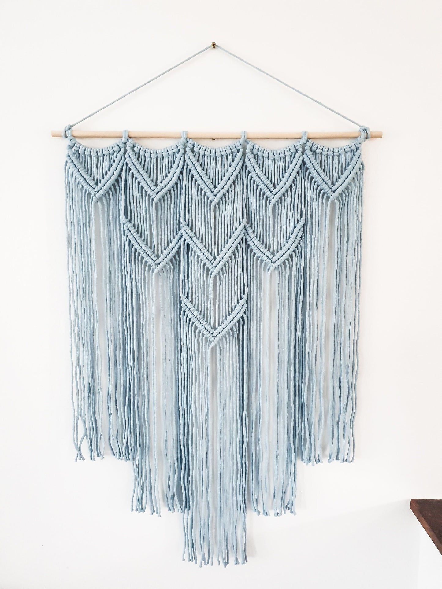 Large Macrame Wall Hanging, Macrame Wall Art, Woven Wall Hanging, Boho Wall Decor, Wall Tapestry, Macrame, Blue Nursey Decor, Minimalist