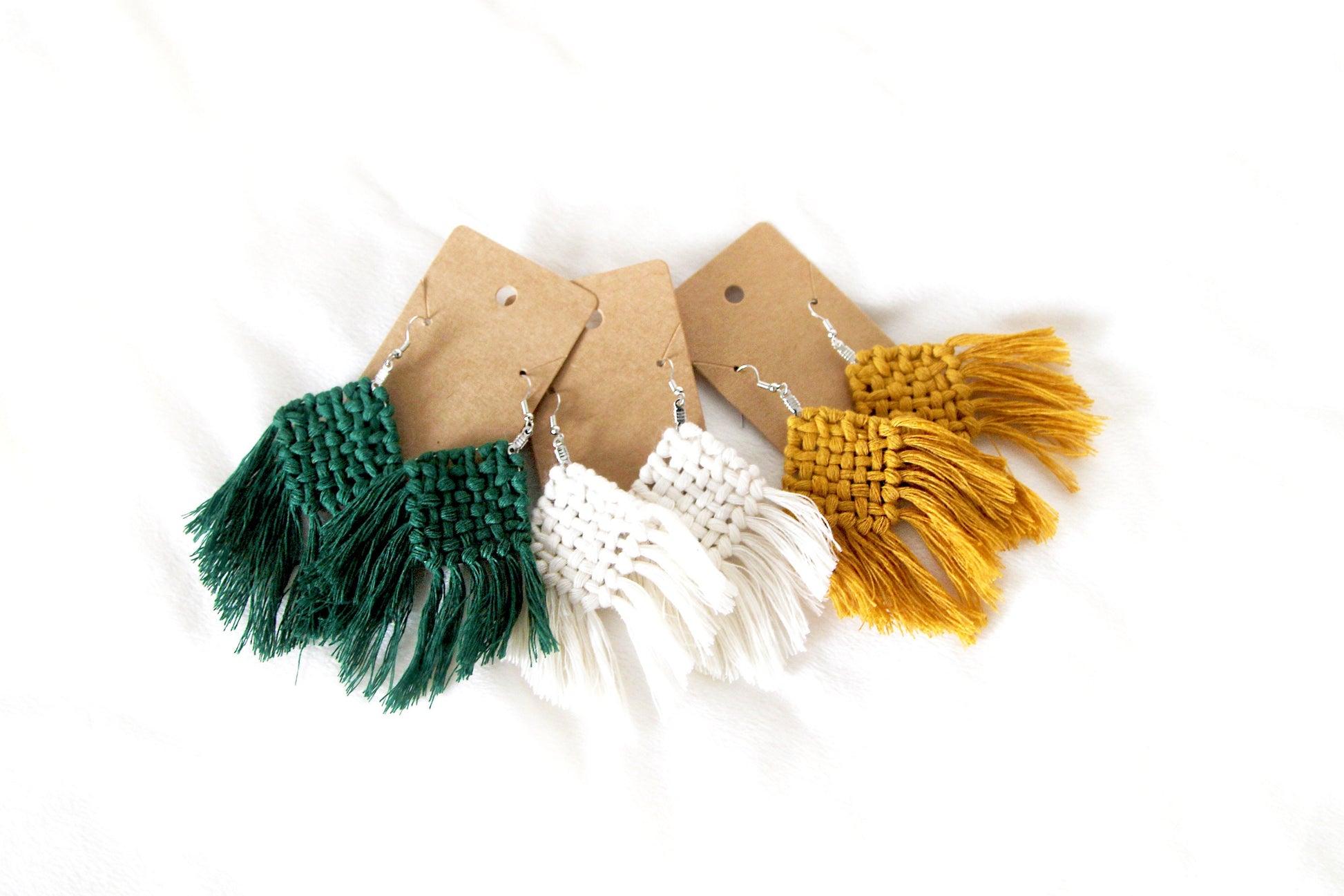 Lattice Style Macrame Earrings, Macrame Earrings, Boho Earrings, Multiple Colors Available,Bridesmaid Gift