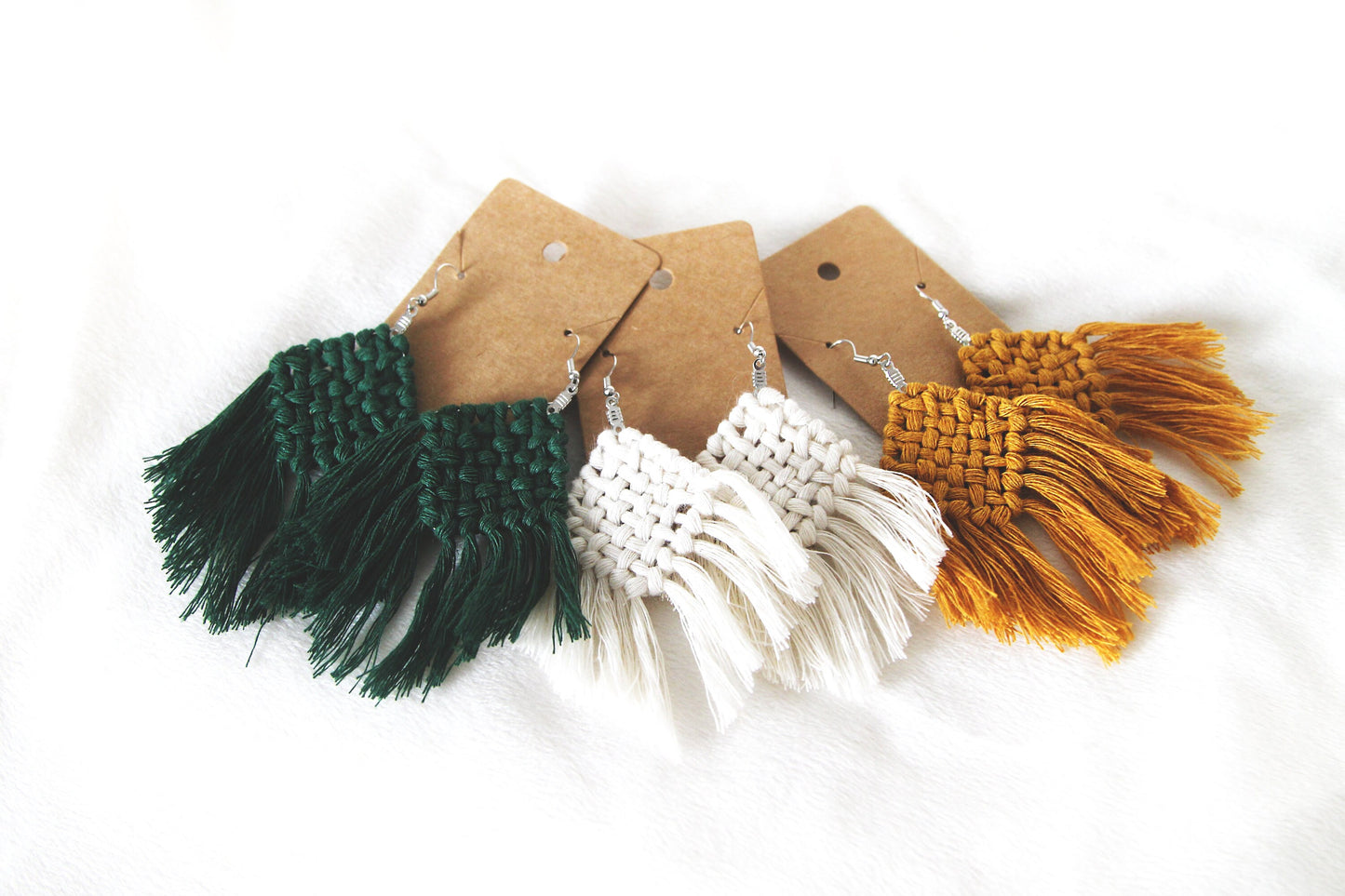 Lattice Style Macrame Earrings, Macrame Earrings, Boho Earrings, Multiple Colors Available,Bridesmaid Gift