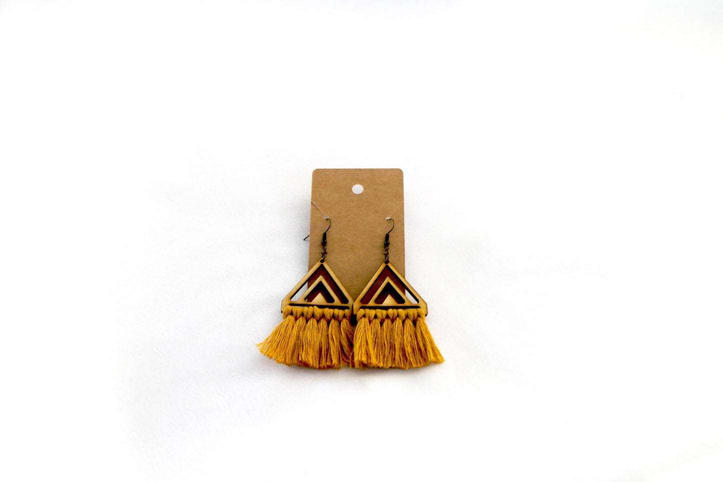 Triangle Macrame Earrings, Macrame Earrings, Boho Earrings, Bridesmaid Gift, Multiple Color Options
