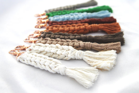 Small Macrame Keychain // Small Boho Keychain // Macrame Keychain // Keychain