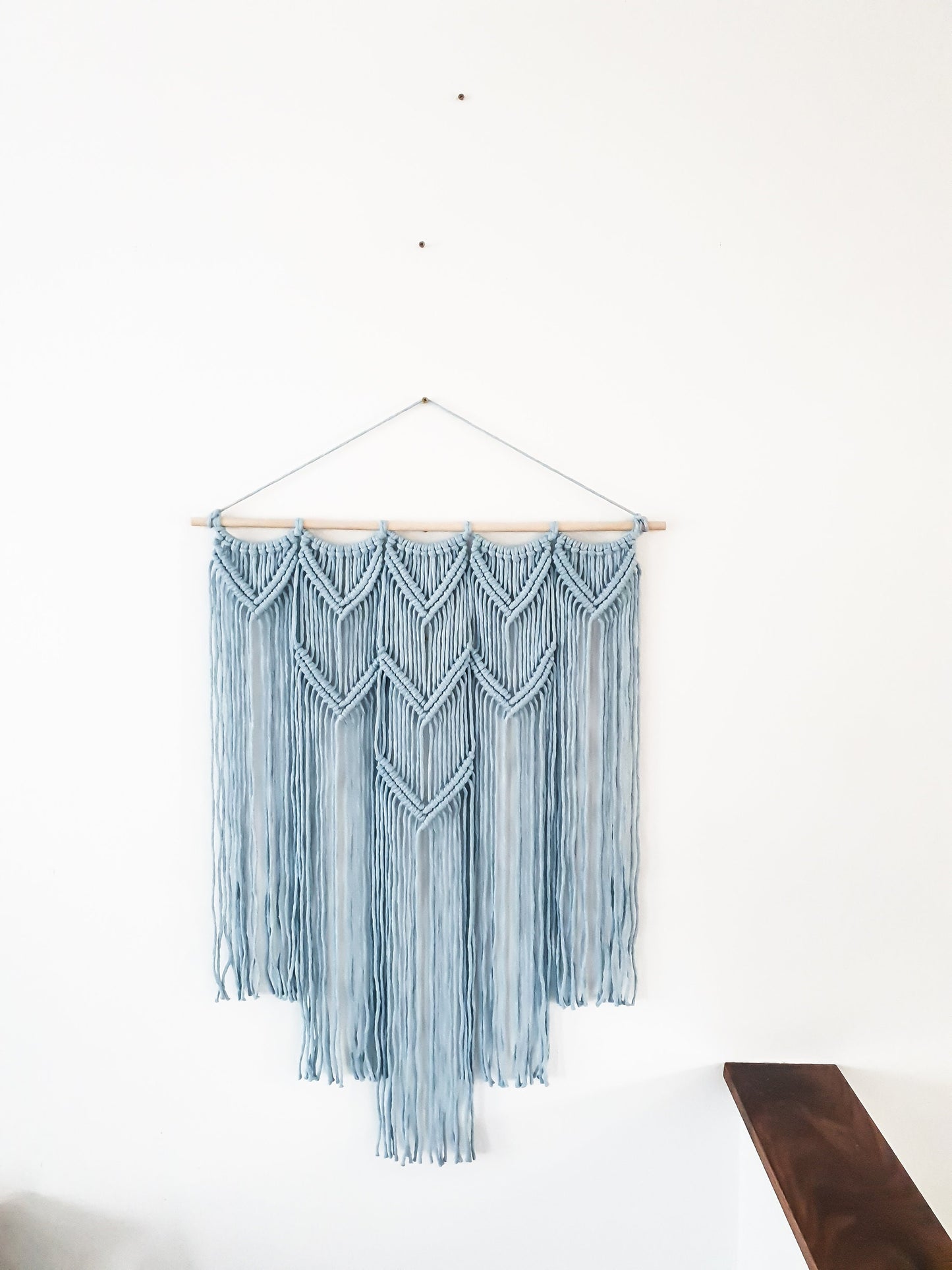 Large Macrame Wall Hanging, Macrame Wall Art, Woven Wall Hanging, Boho Wall Decor, Wall Tapestry, Macrame, Blue Nursey Decor, Minimalist