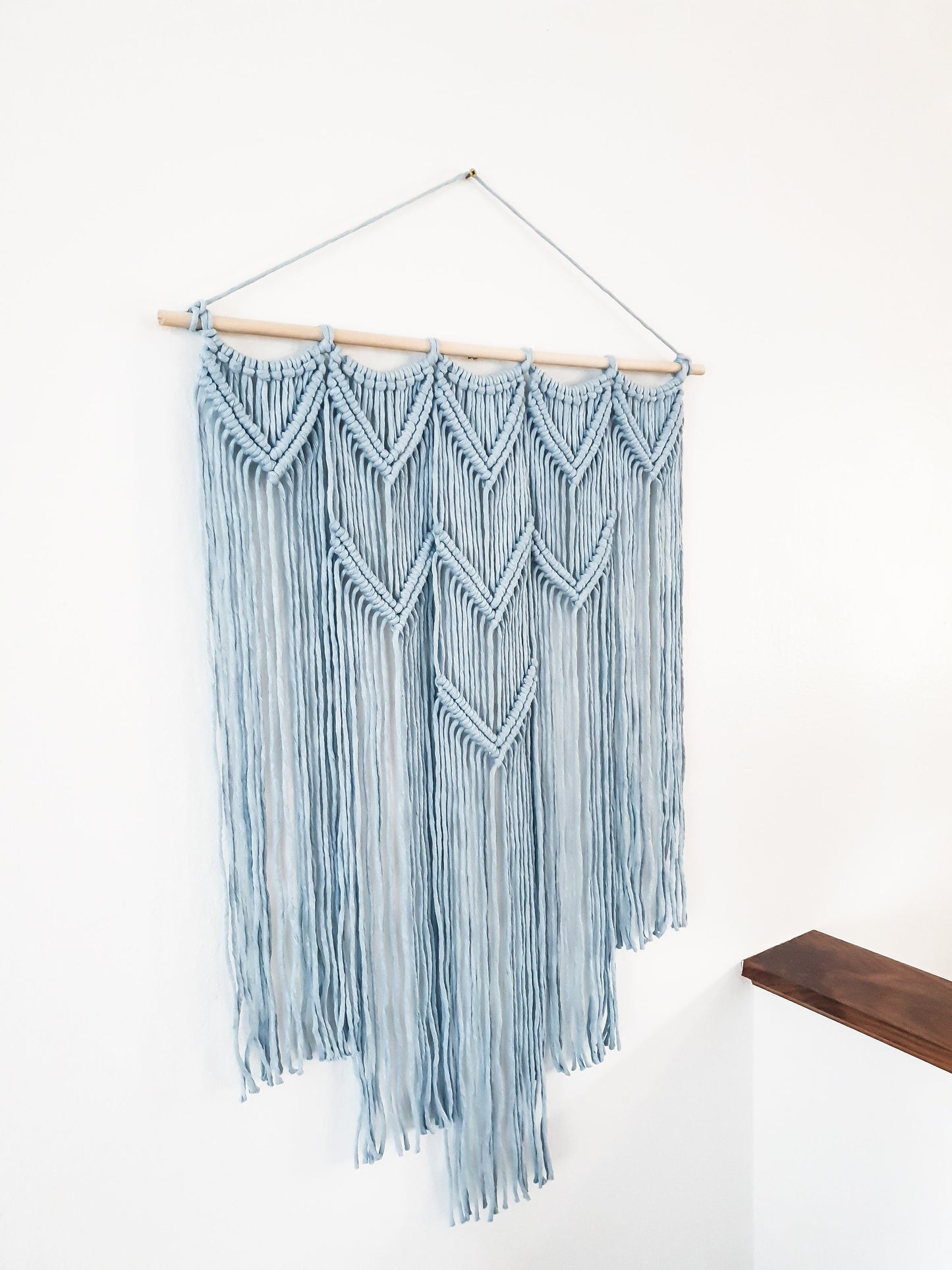 Large Macrame Wall Hanging, Macrame Wall Art, Woven Wall Hanging, Boho Wall Decor, Wall Tapestry, Macrame, Blue Nursey Decor, Minimalist