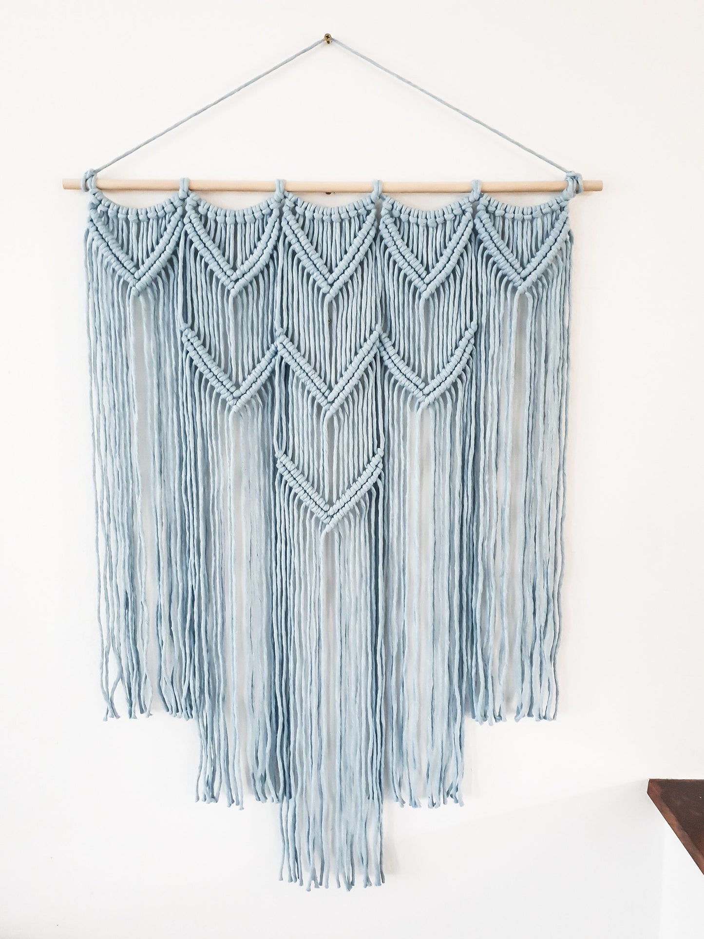Large Macrame Wall Hanging, Macrame Wall Art, Woven Wall Hanging, Boho Wall Decor, Wall Tapestry, Macrame, Blue Nursey Decor, Minimalist