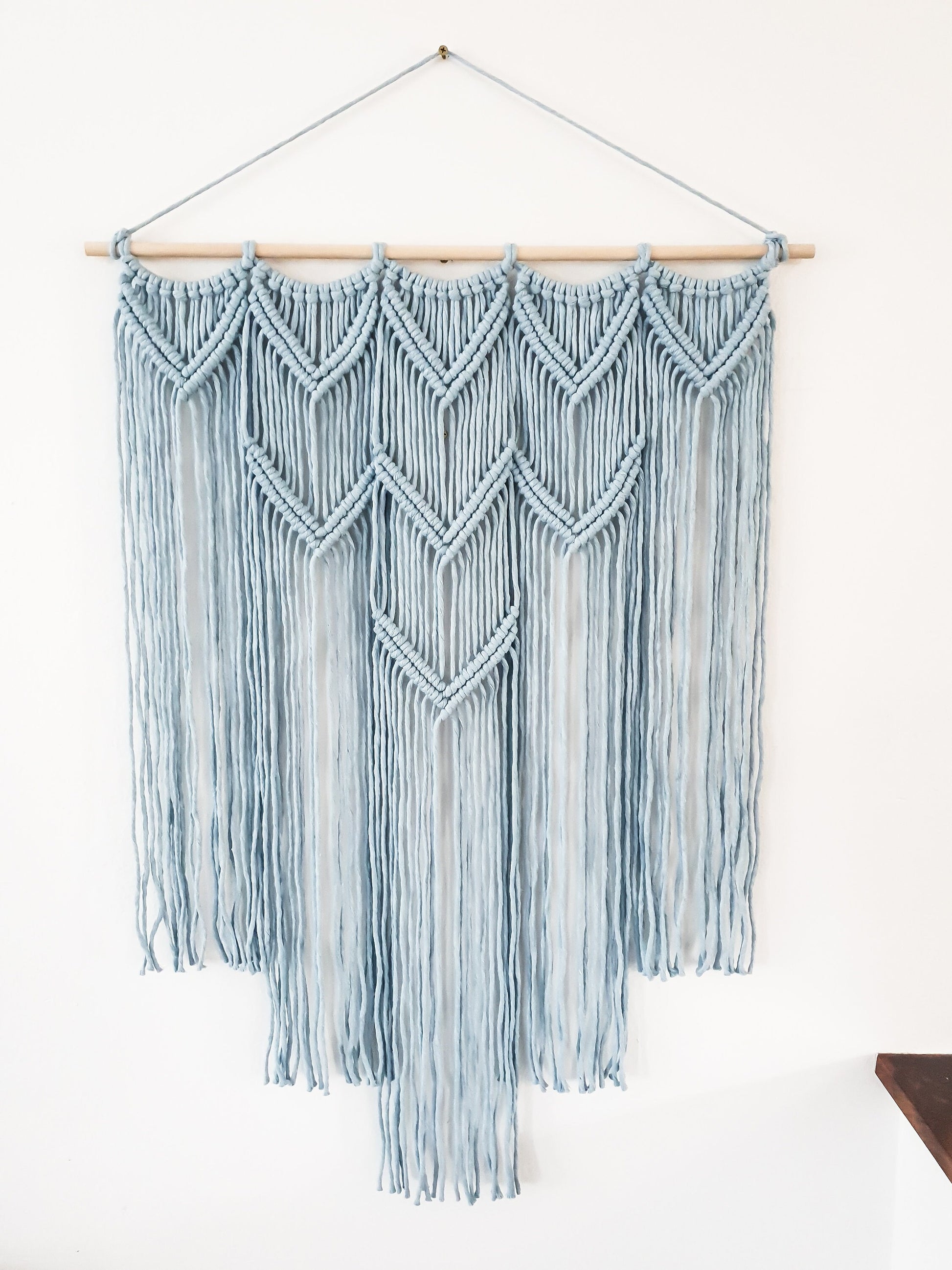 Large Macrame Wall Hanging, Macrame Wall Art, Woven Wall Hanging, Boho Wall Decor, Wall Tapestry, Macrame, Blue Nursey Decor, Minimalist