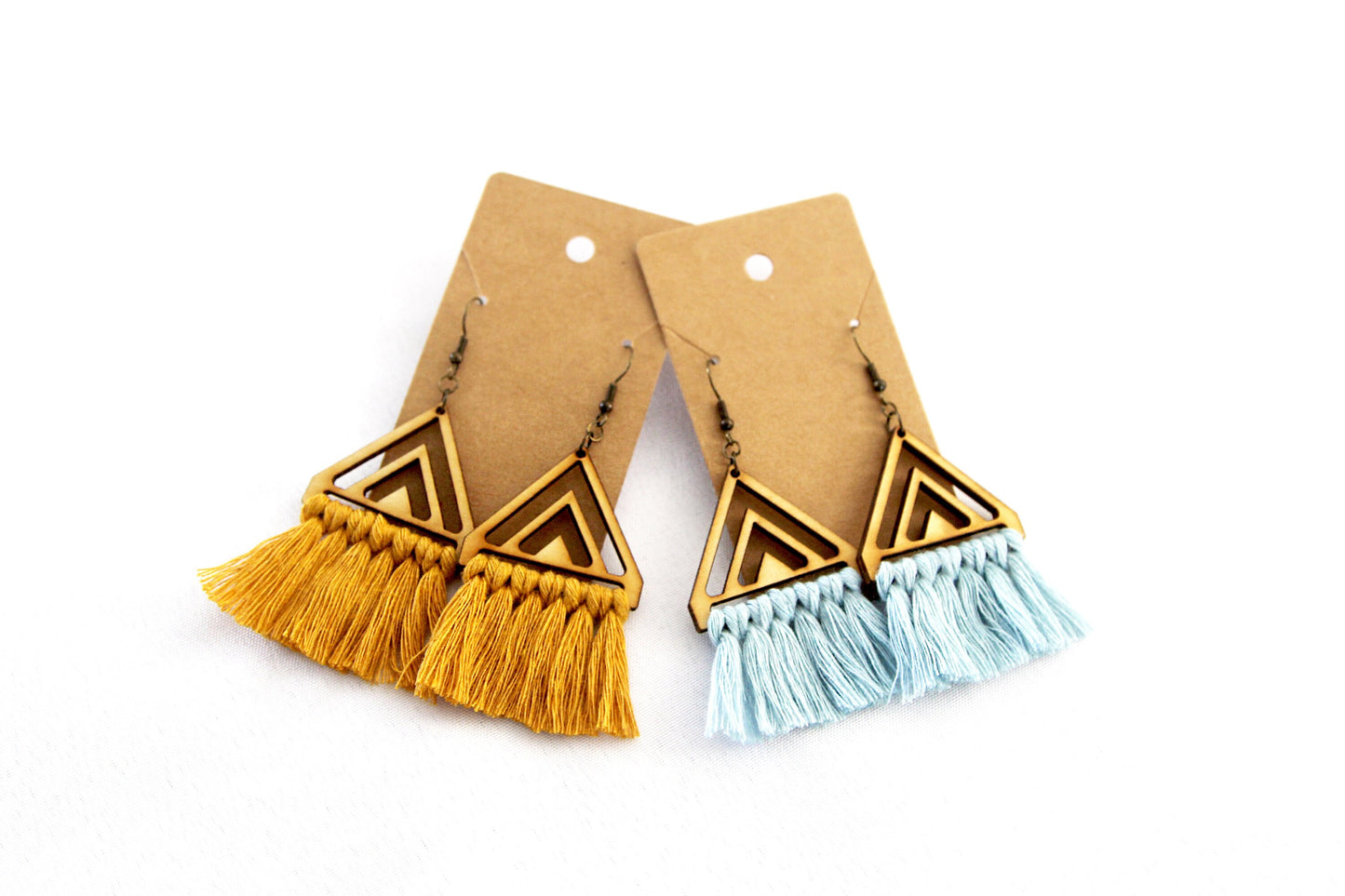 Triangle Macrame Earrings, Macrame Earrings, Boho Earrings, Bridesmaid Gift, Multiple Color Options